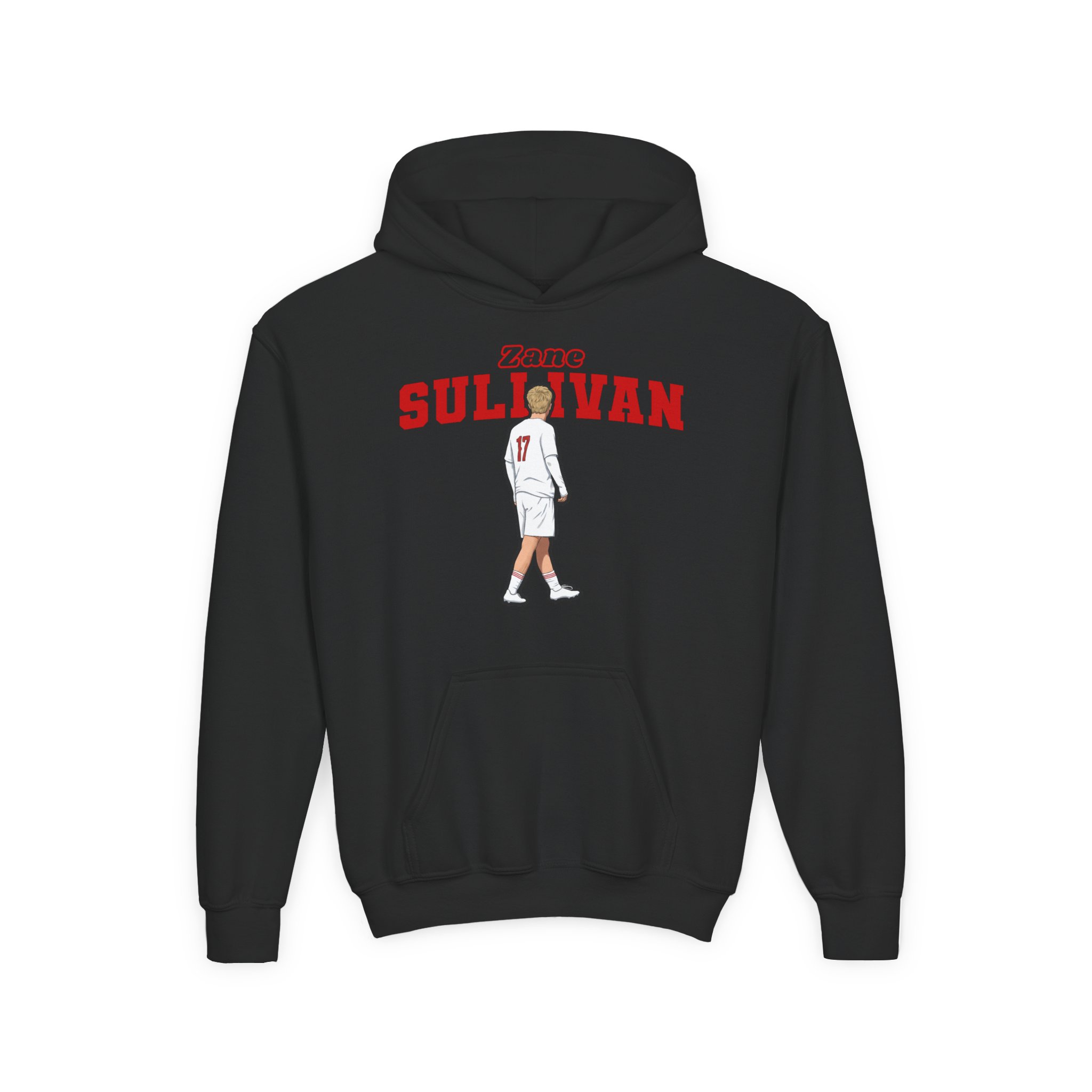 Youth Hoodie — character_name_arch in Black