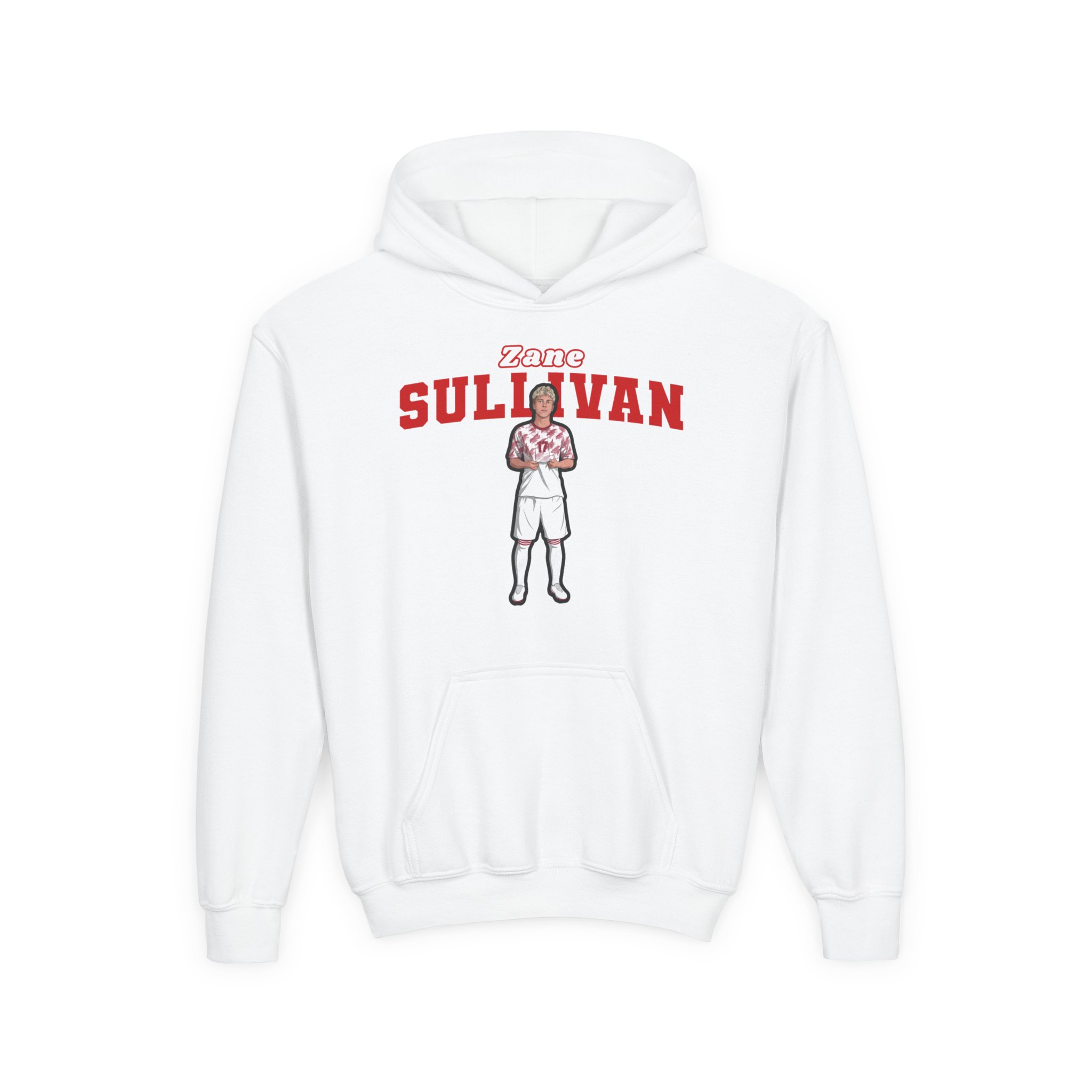 Youth Hoodie — character_name_arch in White