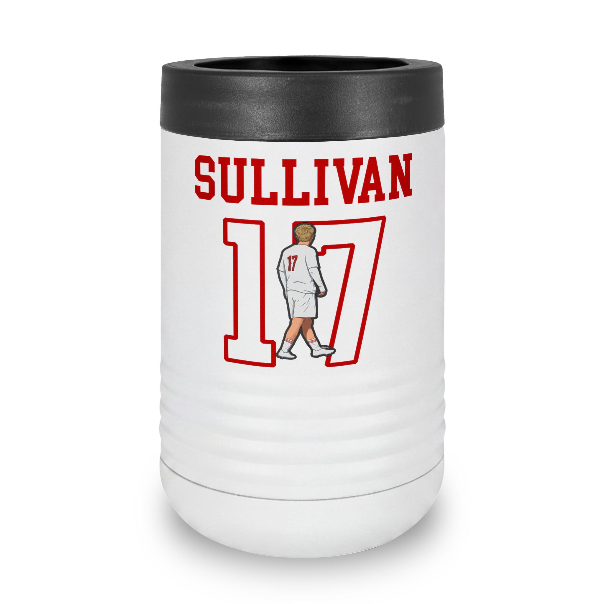 Stainless Can Cooler — character_shirsey in White
