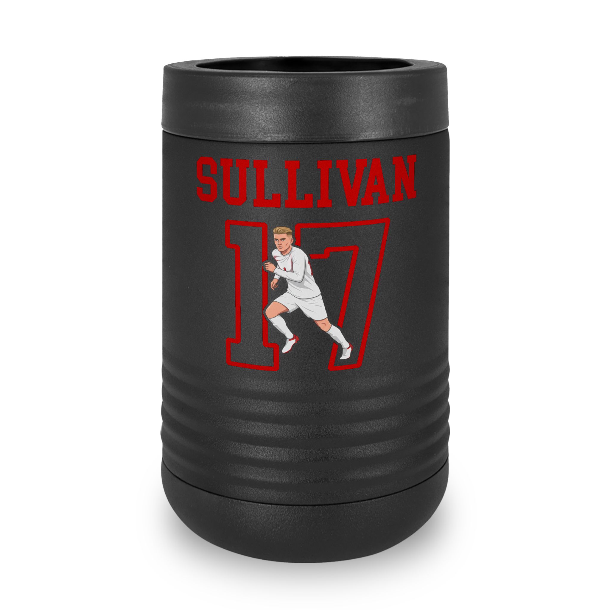 Stainless Can Cooler — character_shirsey in Black