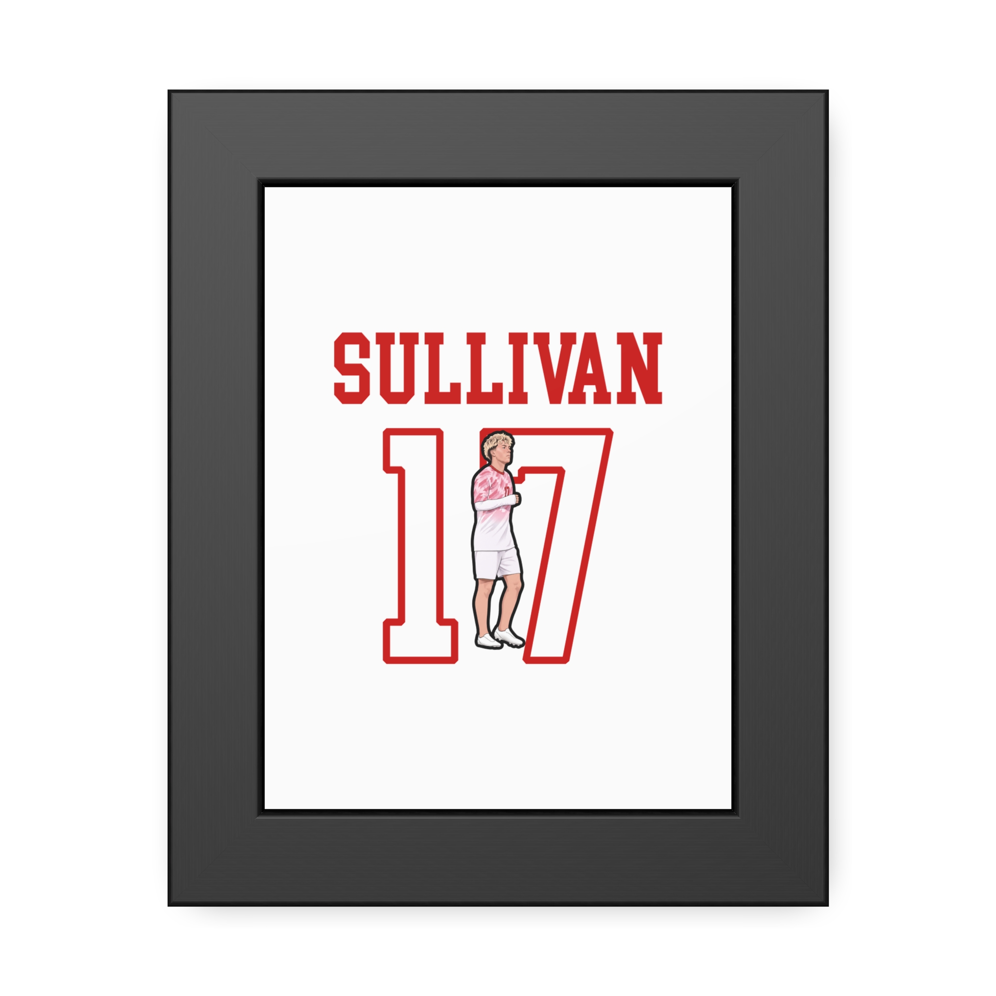 Framed Poster — character_shirsey in Black
