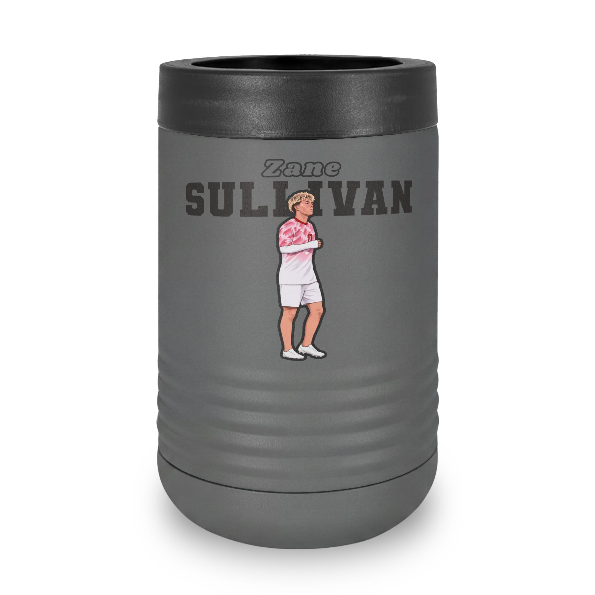 Stainless Can Cooler — character_name_arch in Grey