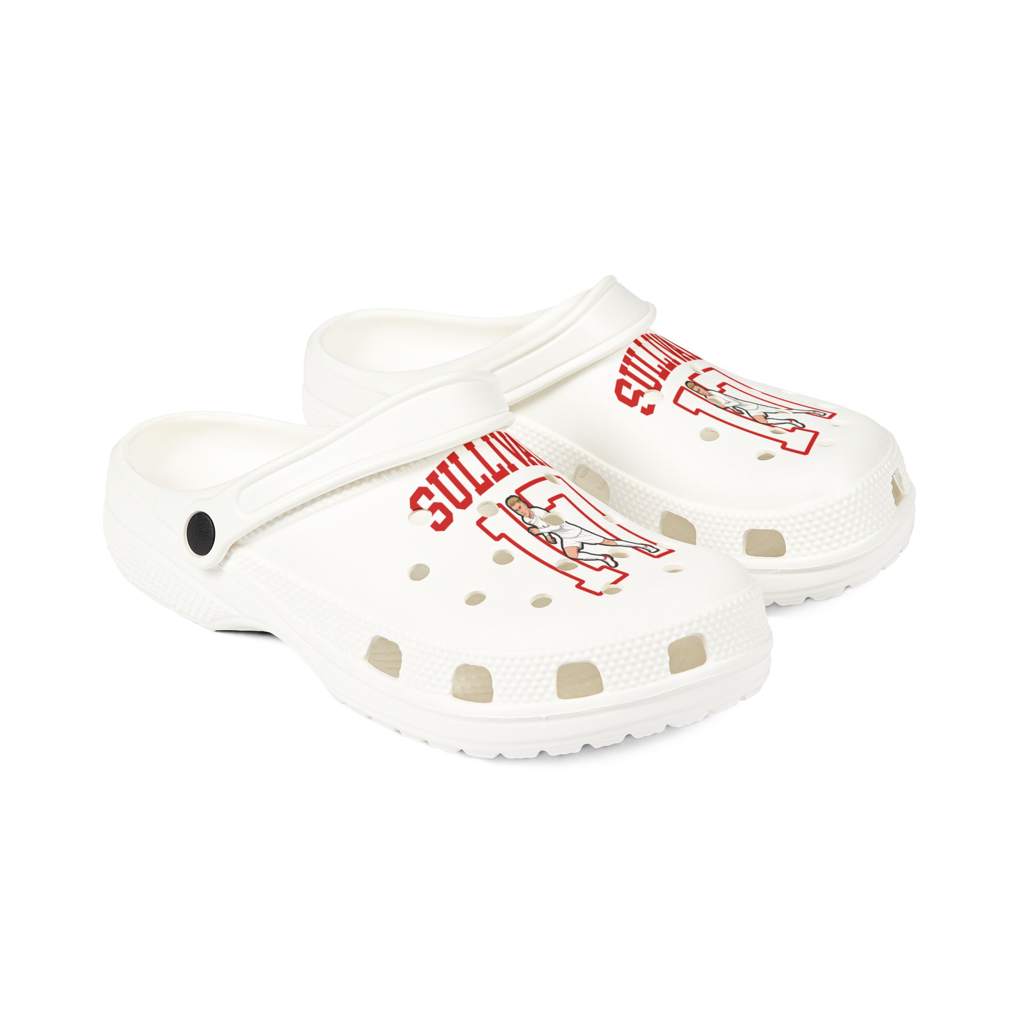 Rubber Clogs — character_shirsey in White