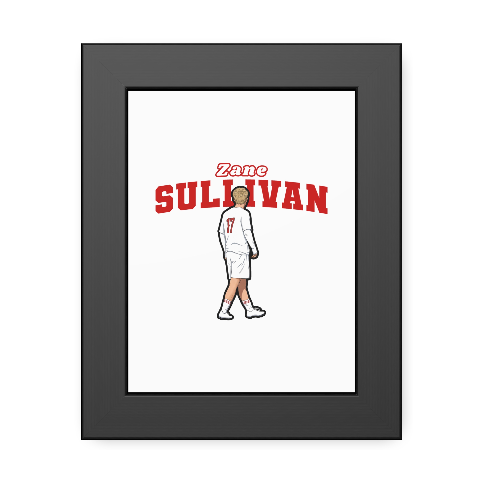 Framed Poster — character_name_arch in Black