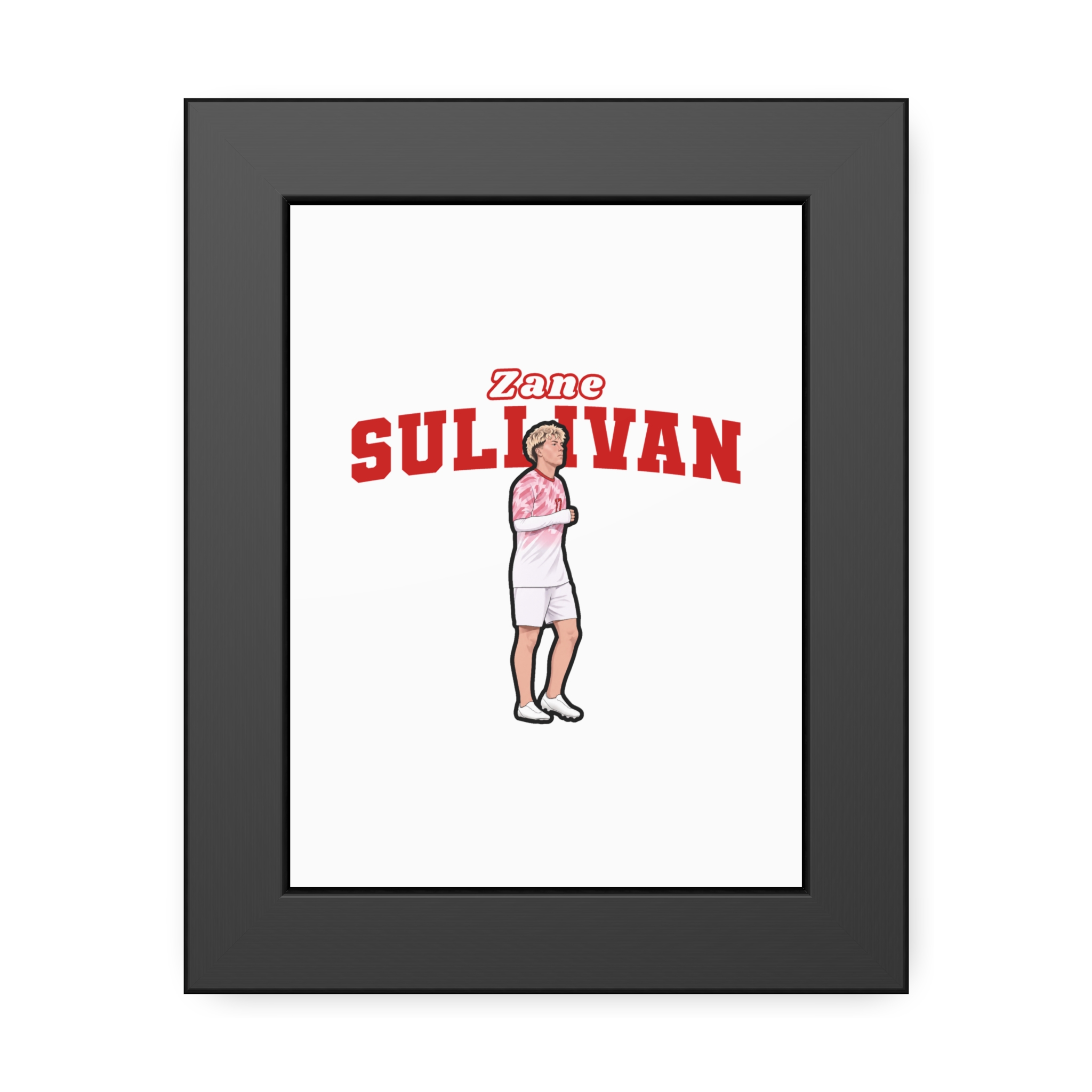 Framed Poster — character_name_arch in Black
