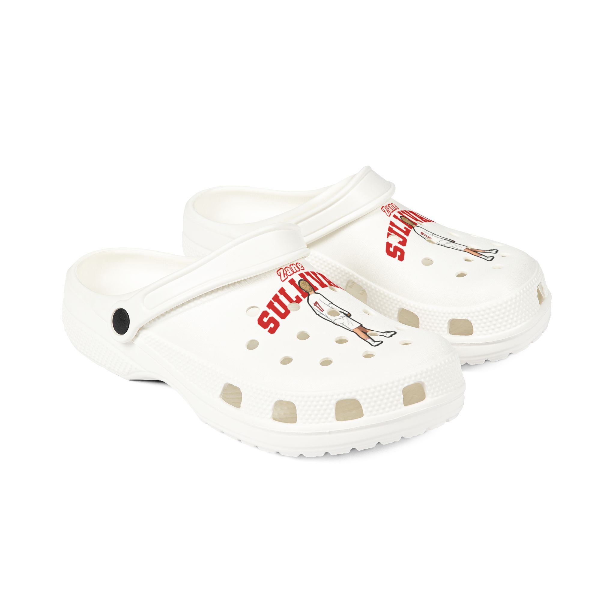 Rubber Clogs — character_name_arch in White