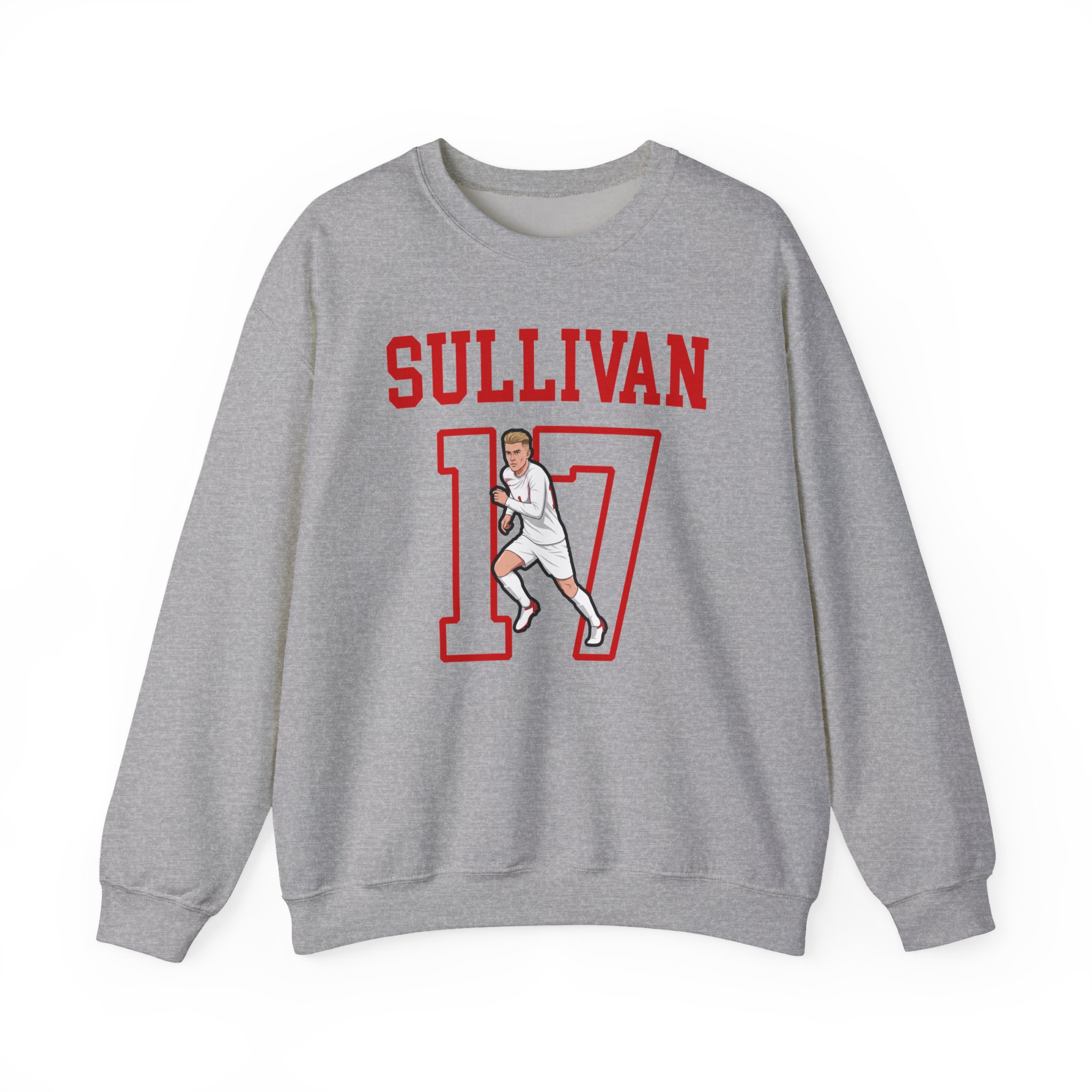 Crewneck Sweatshirt — character_shirsey in Grey