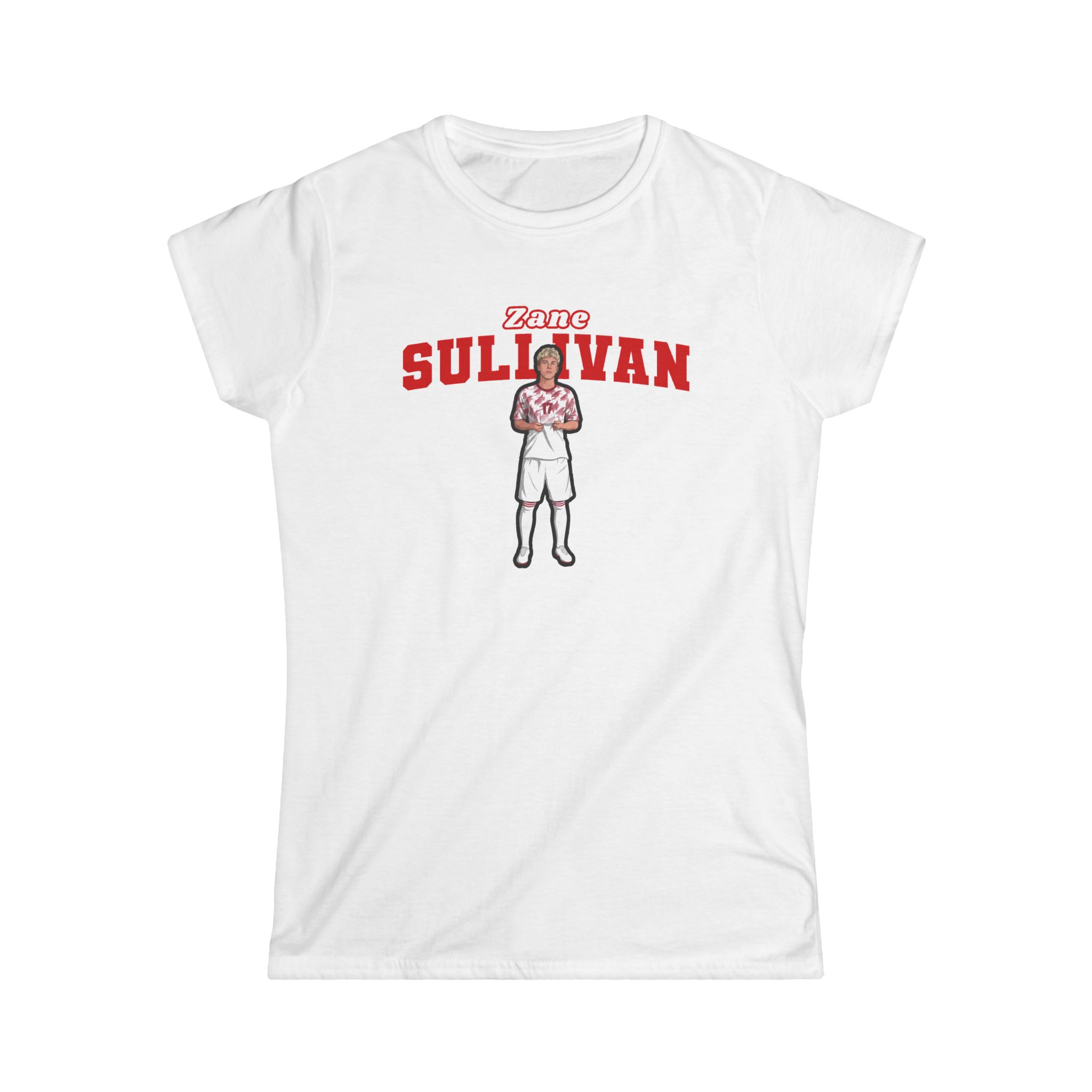 Women's Softstyle Tee — character_name_arch in White