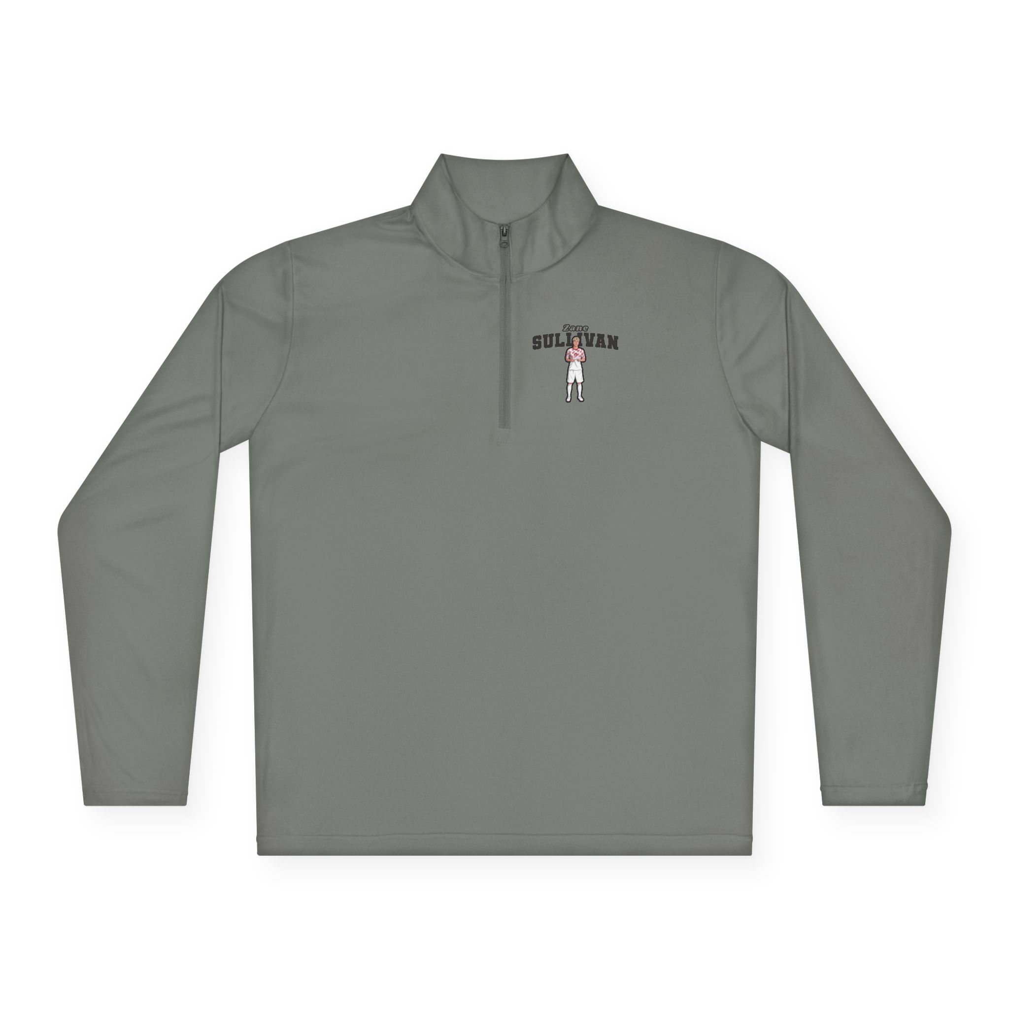 Q-Zip Pullover — character_name_arch in Grey