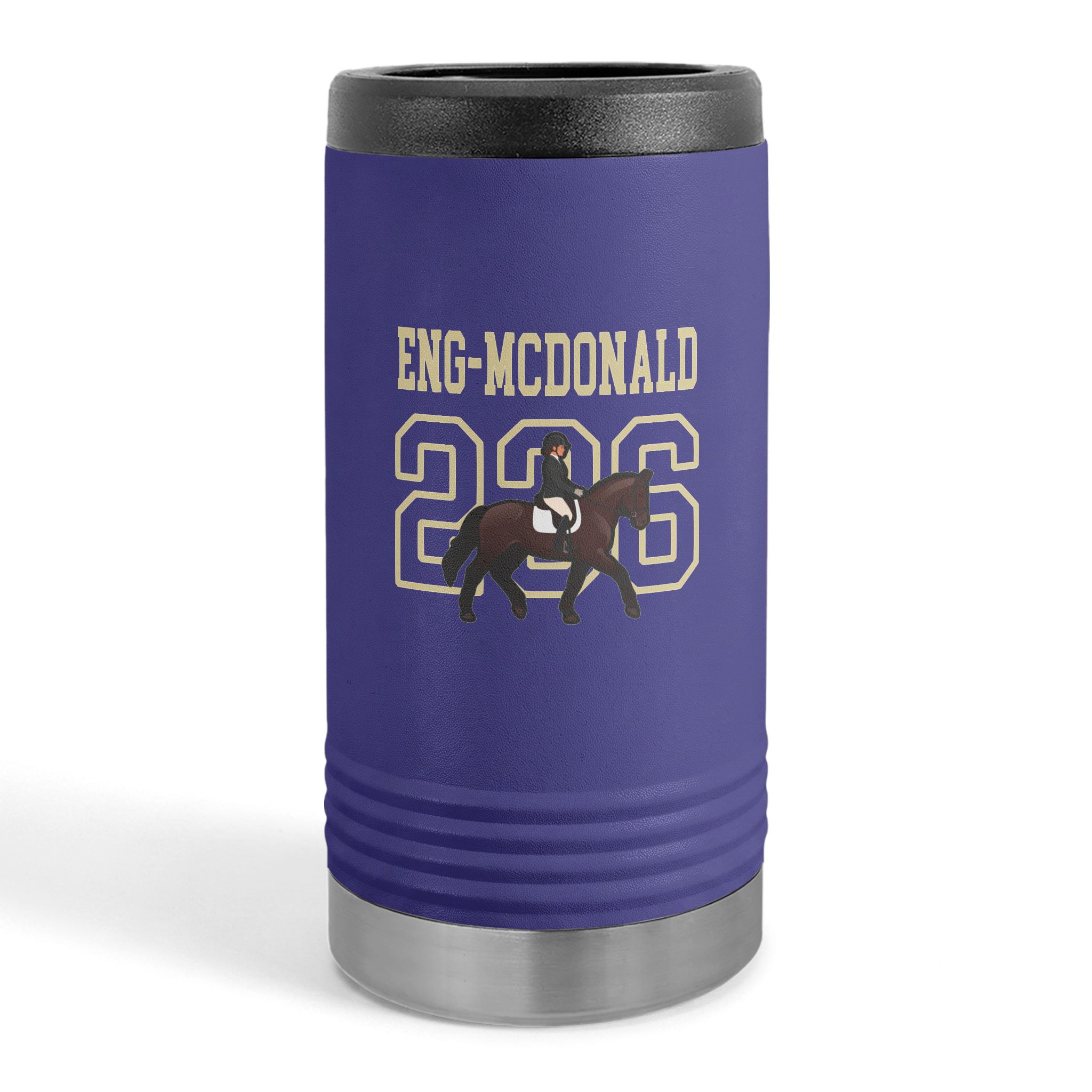 Slim Stainless Can Cooler — character_shirsey in Purple