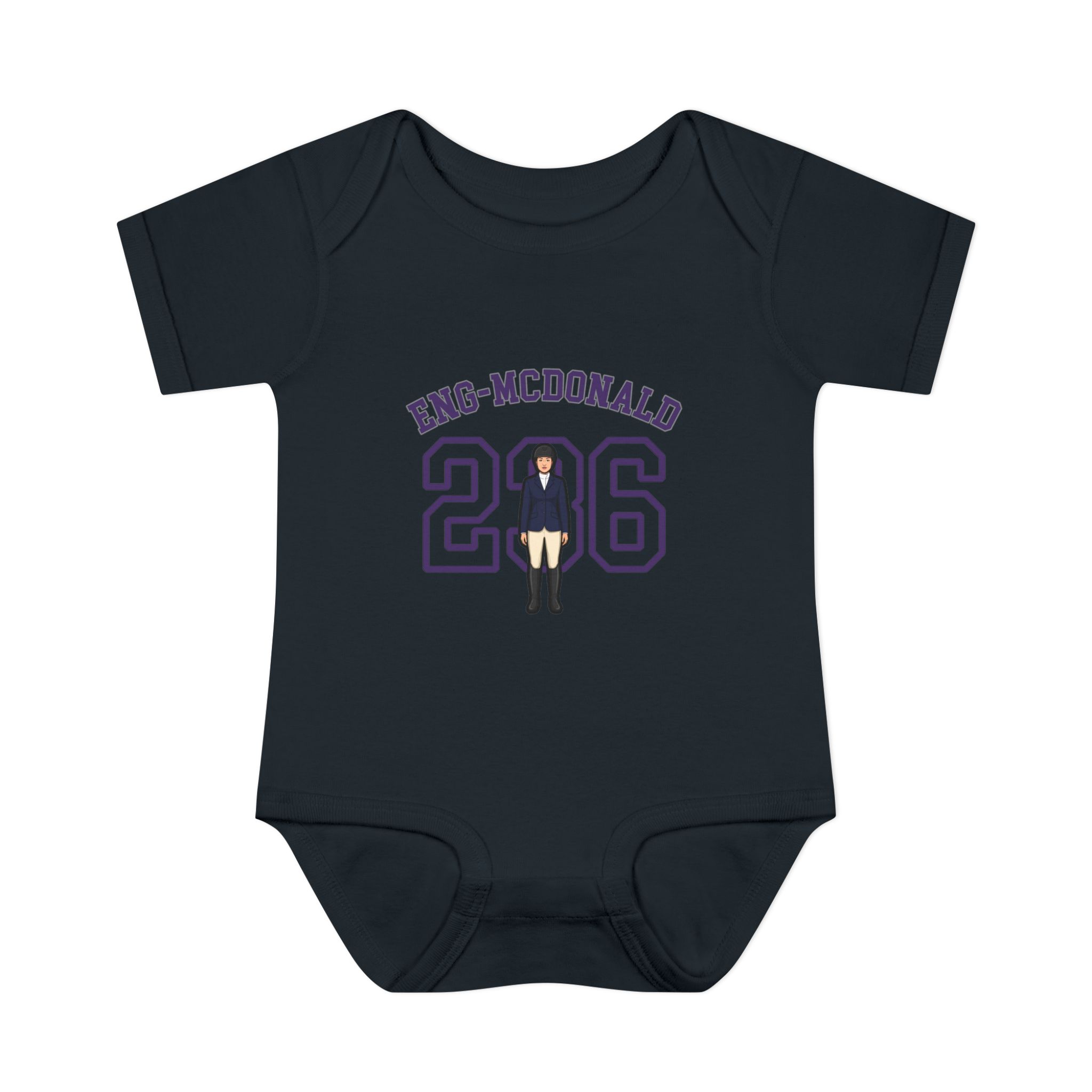 Baby Onesie — character_shirsey_arch in Black