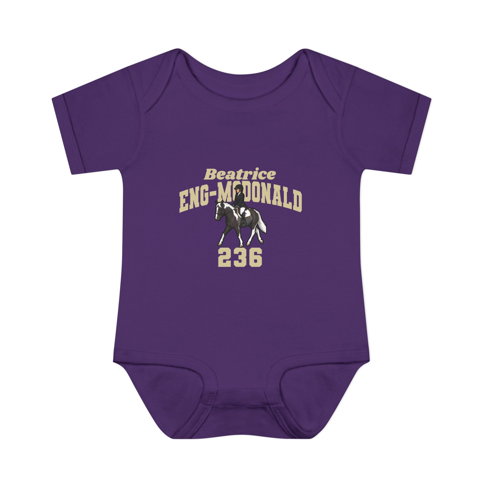 Baby Onesie — character_signature_arch in Purple