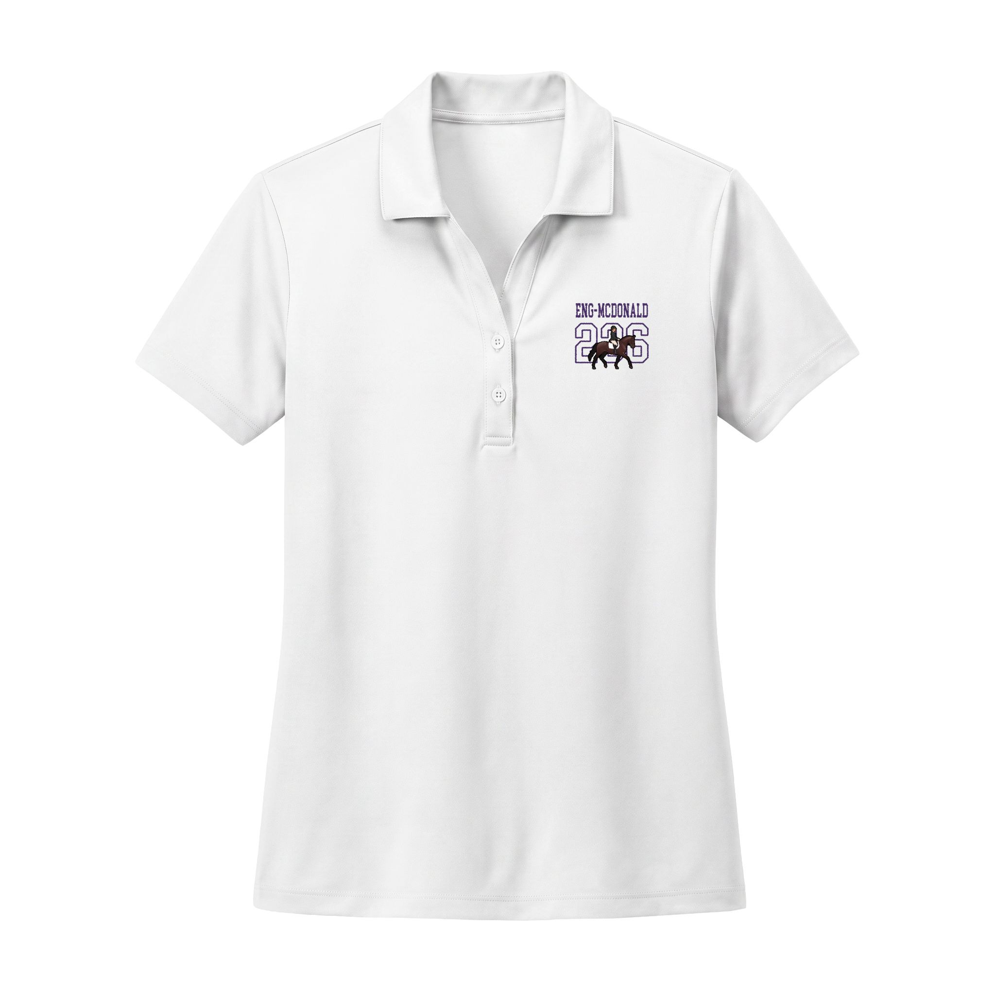 Women's Polo — character_shirsey in White