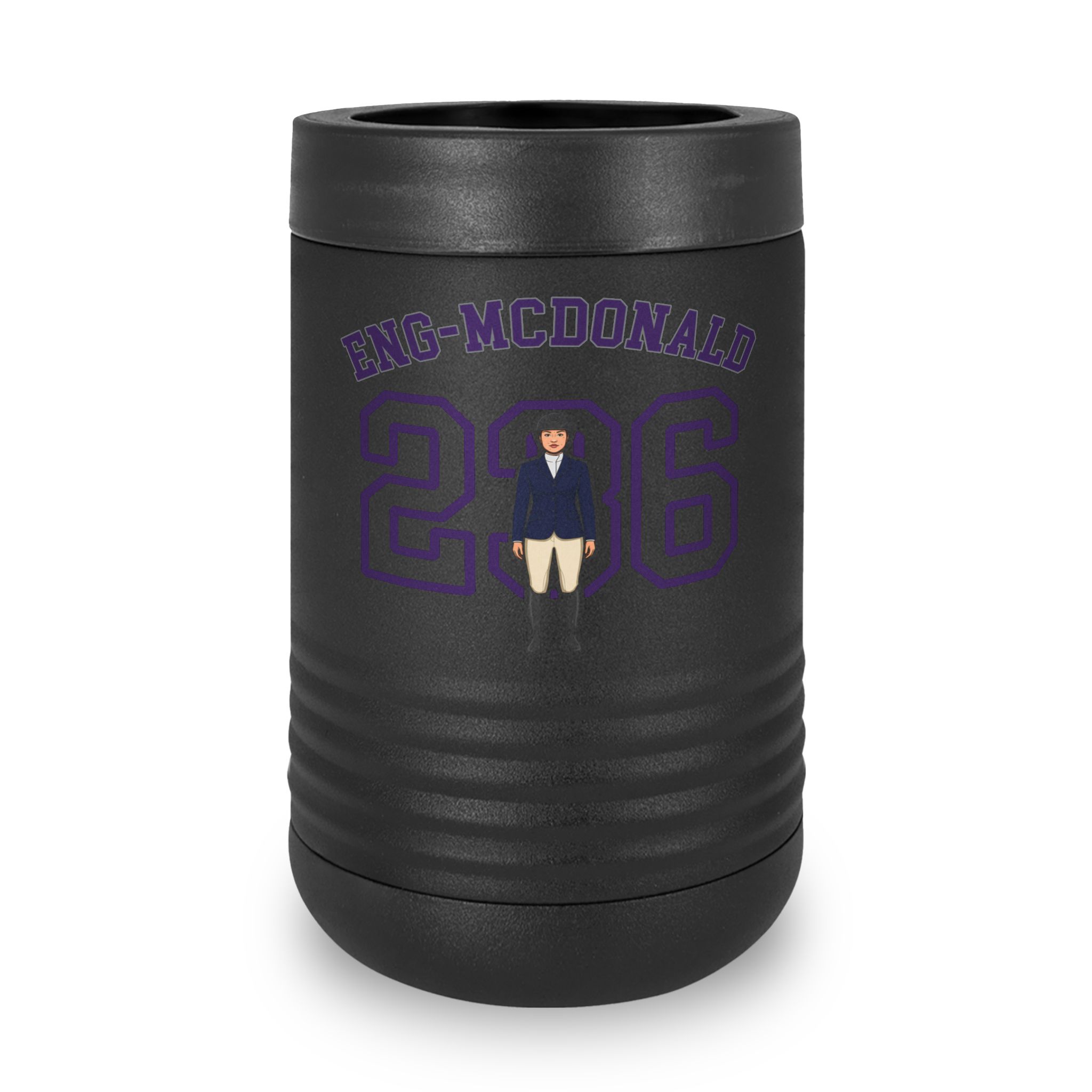 Stainless Can Cooler — character_shirsey_arch in Black