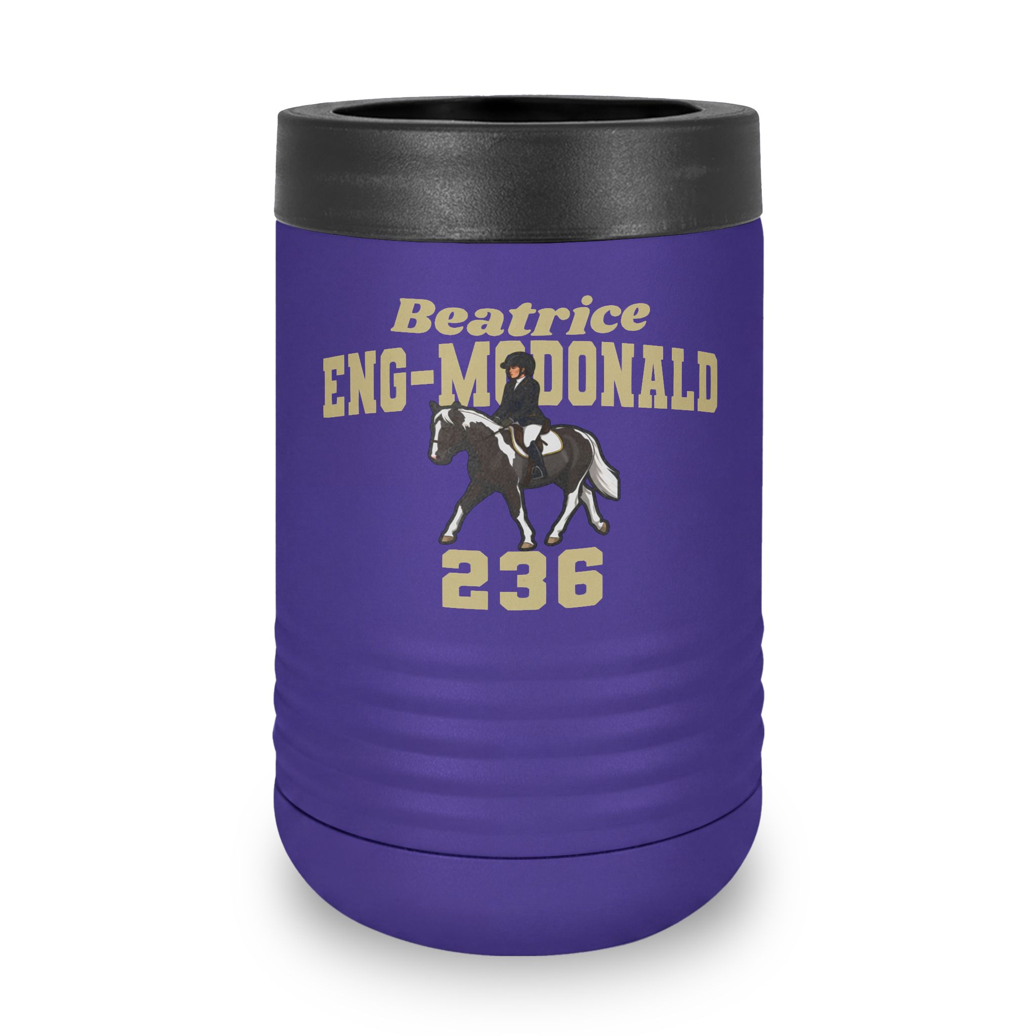 Stainless Can Cooler — character_signature_arch in Purple