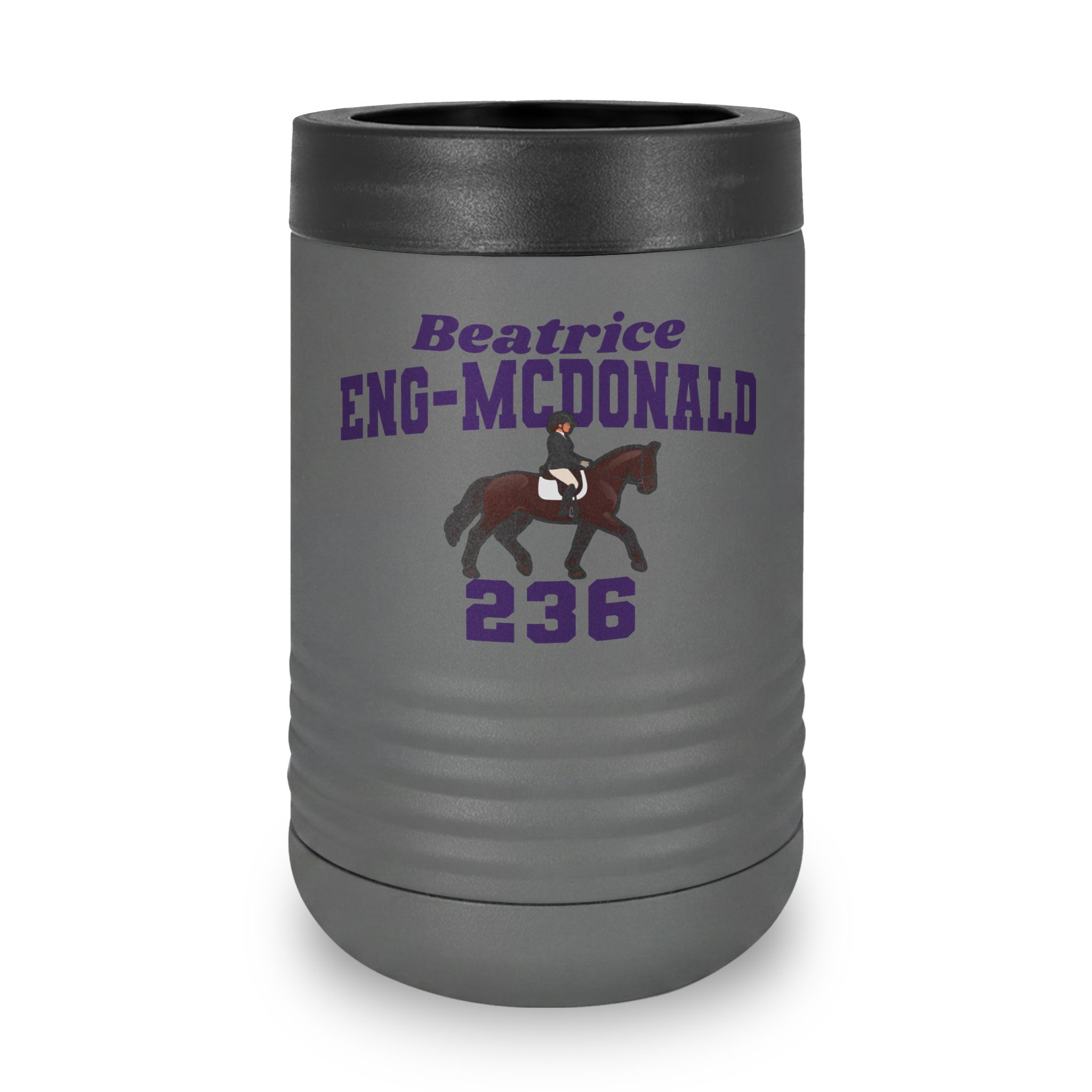 Stainless Can Cooler — character_signature_arch in Grey
