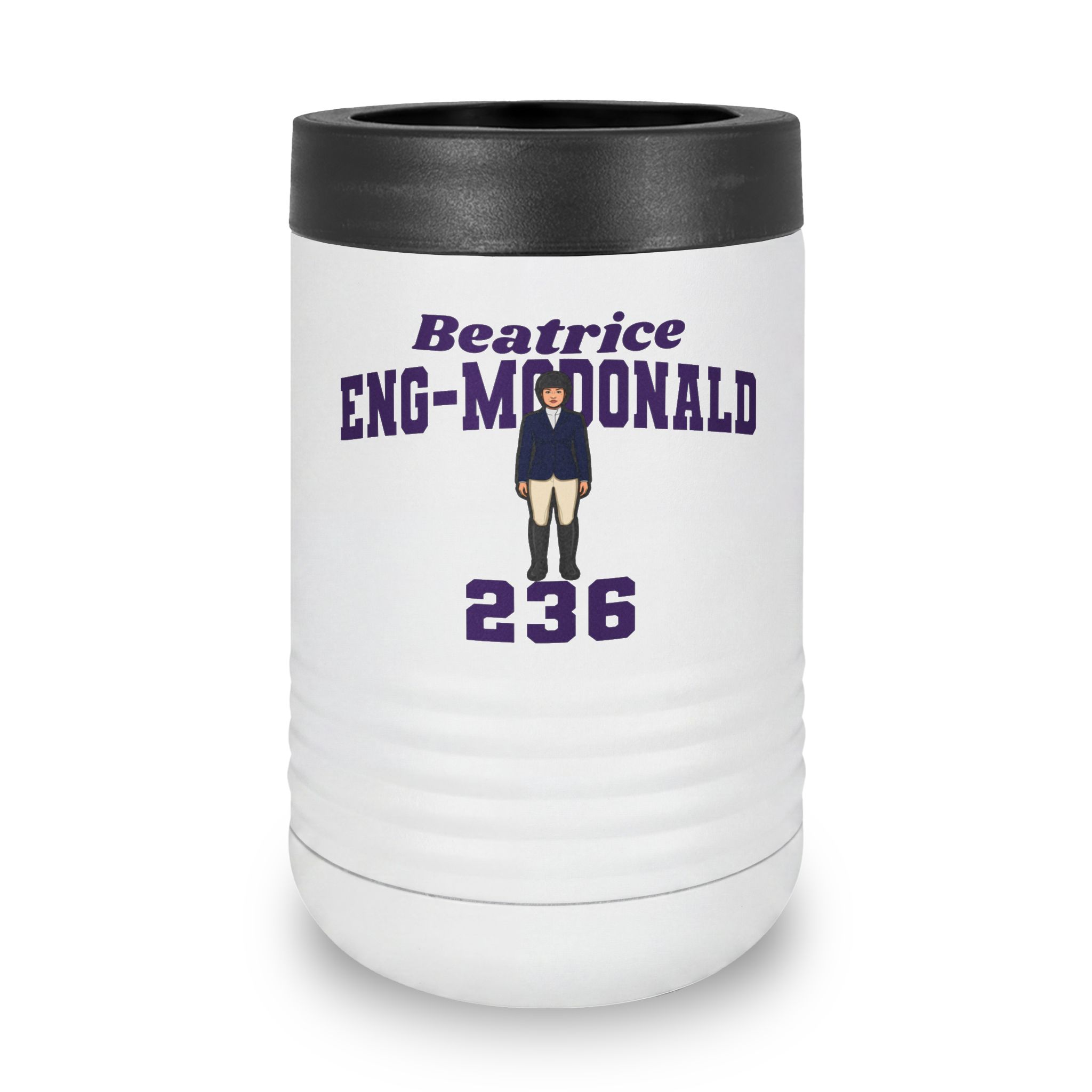 Stainless Can Cooler — character_signature_arch in White