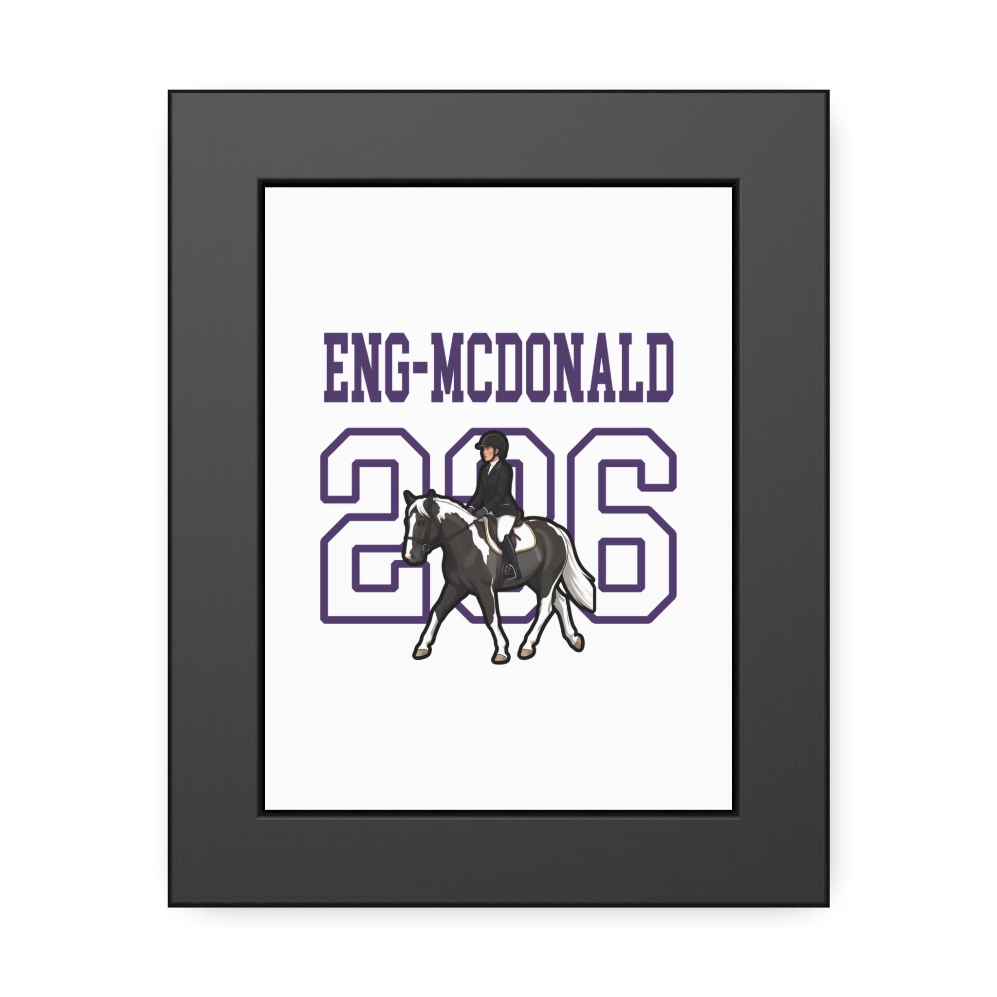 Framed Poster — character_shirsey in Black