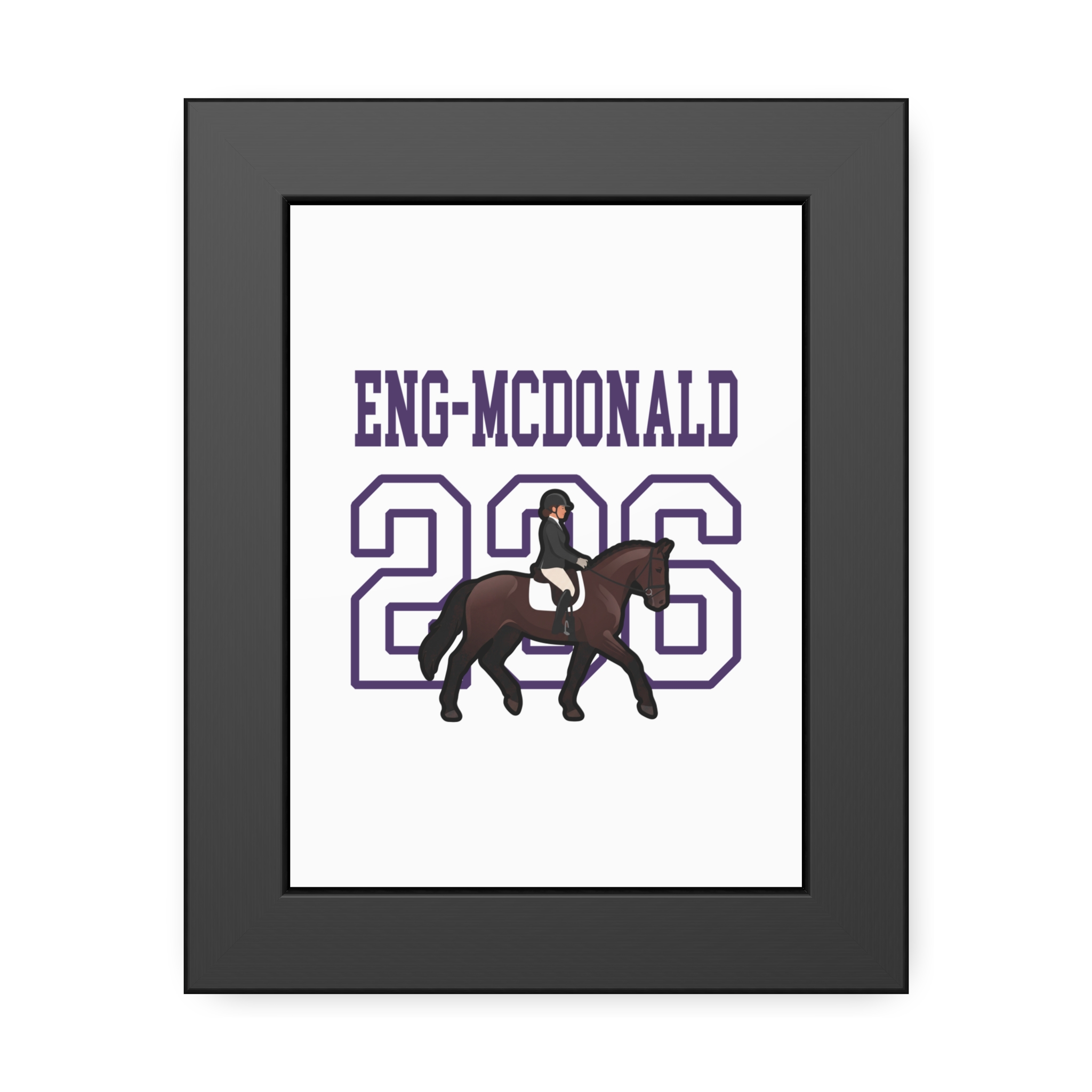 Framed Poster — character_shirsey in Black