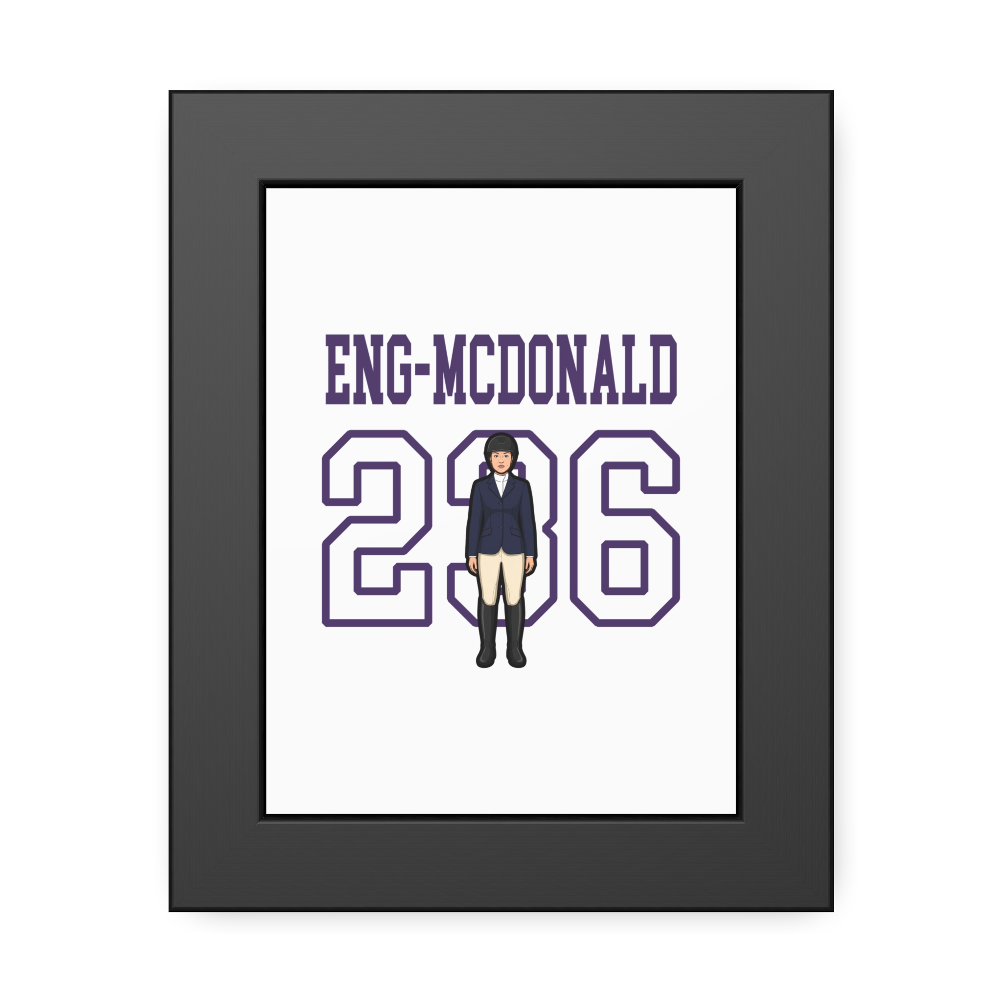 Framed Poster — character_shirsey in Black