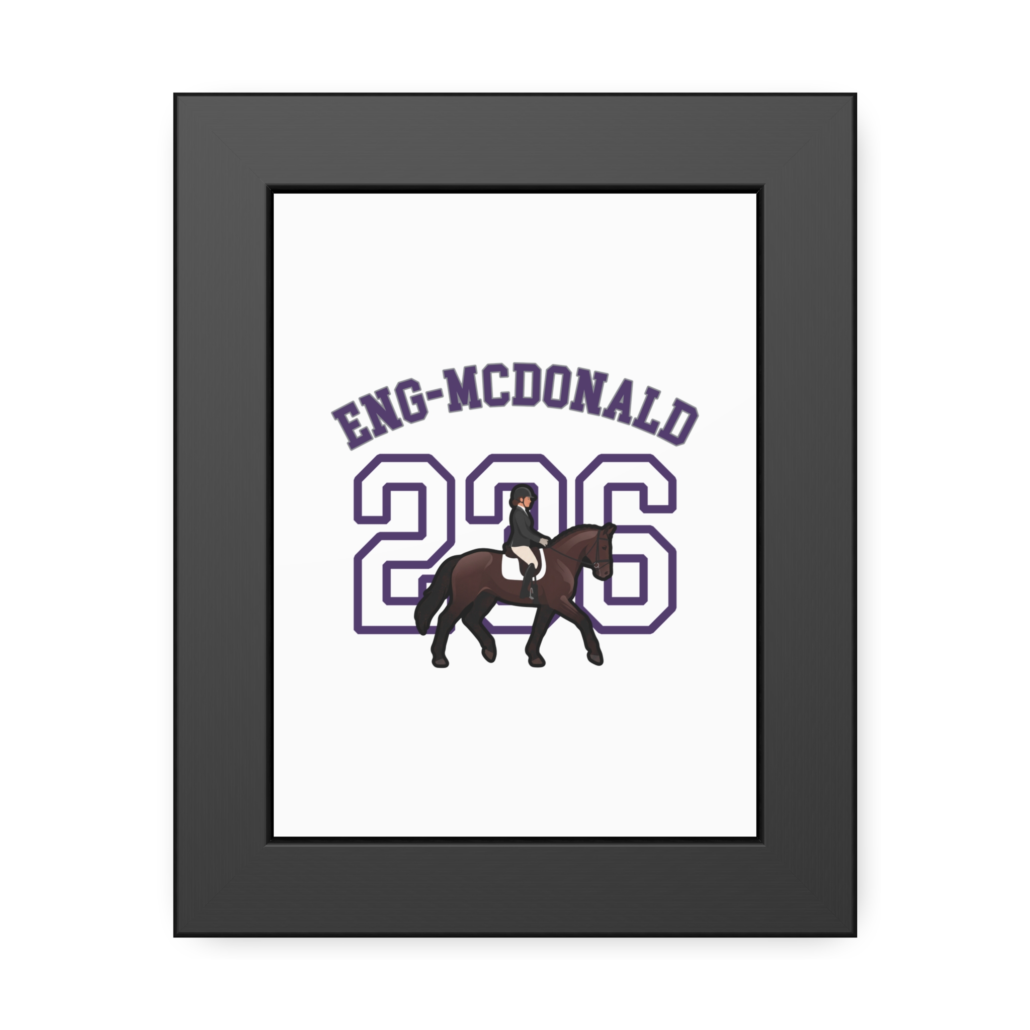Framed Poster — character_shirsey_arch in Black