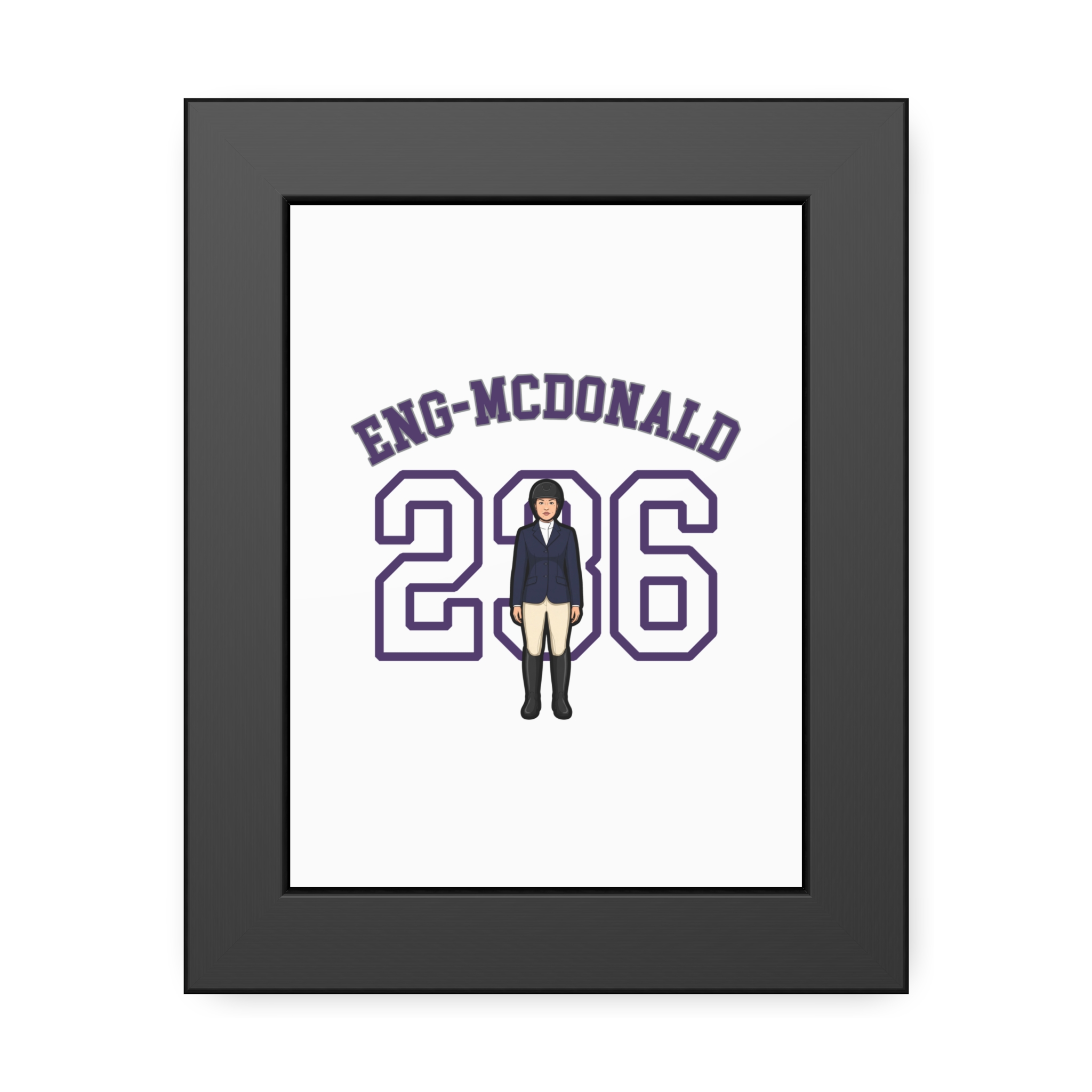 Framed Poster — character_shirsey_arch in Black