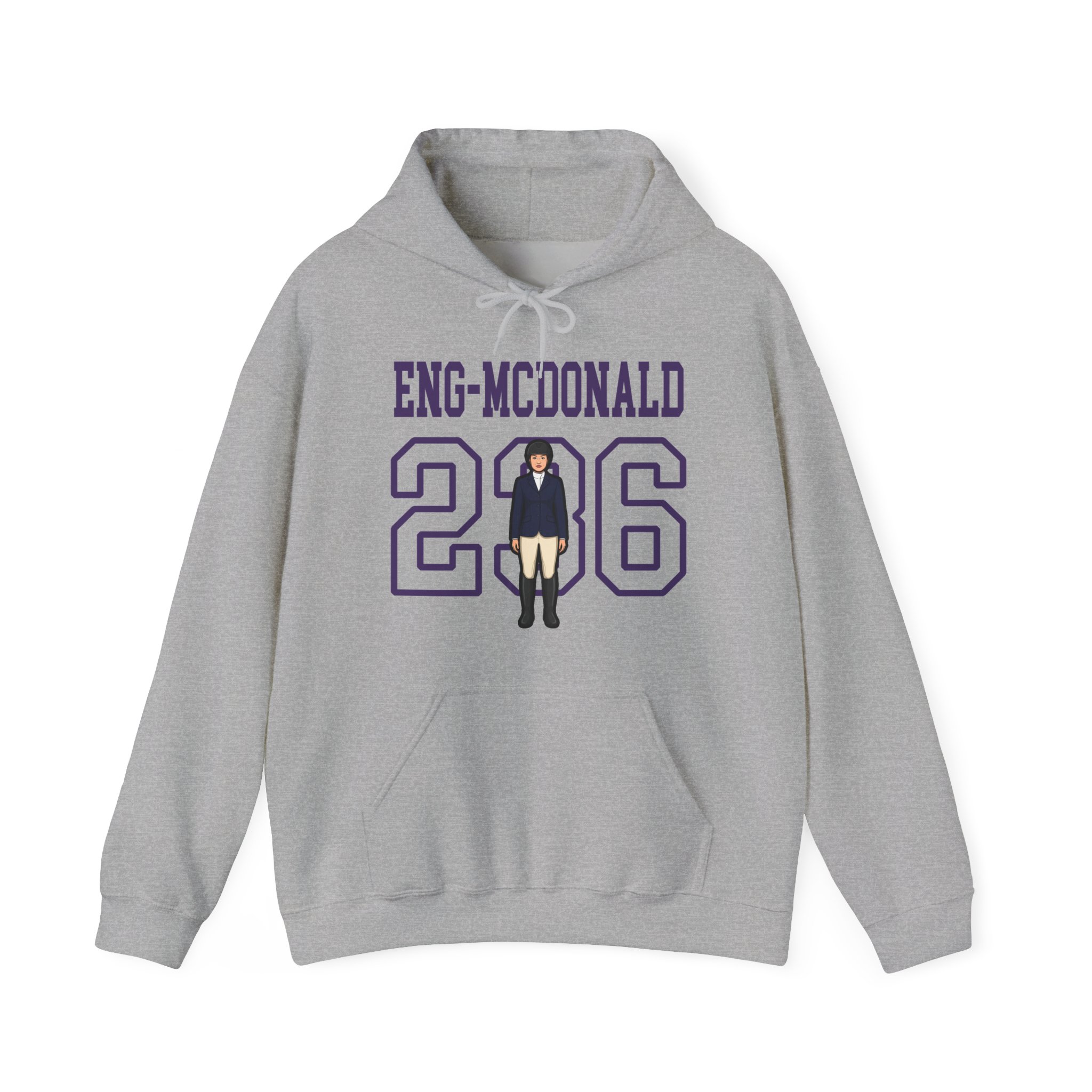 Hoodie — character_shirsey in Grey
