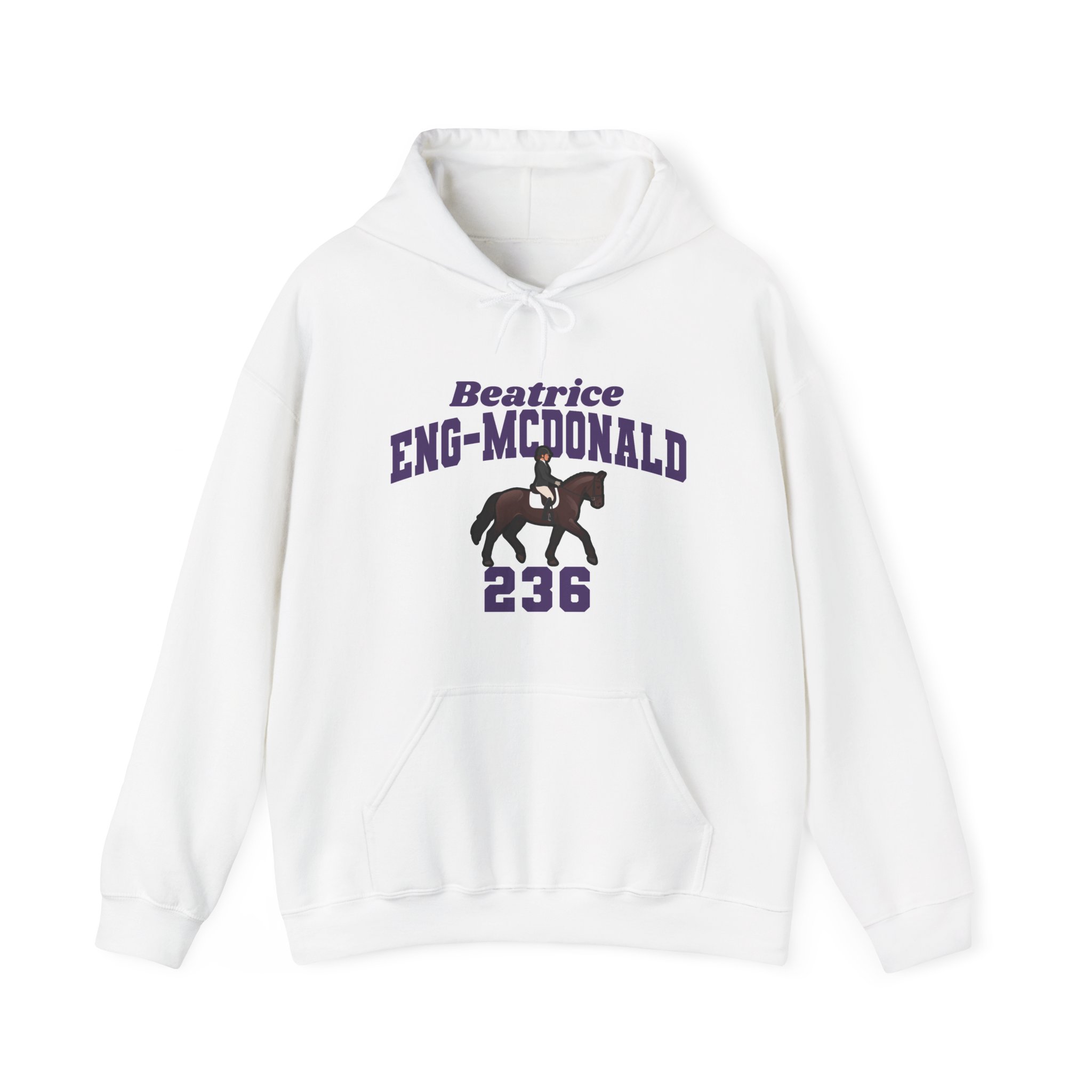 Hoodie — character_signature_arch in White
