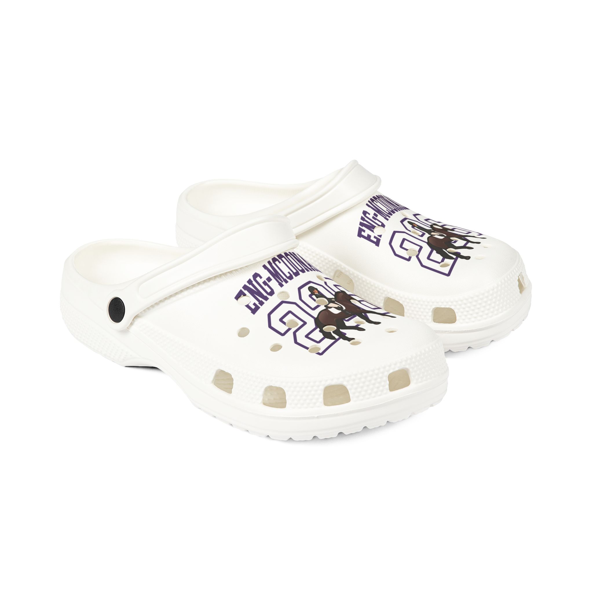 Rubber Clogs — character_shirsey in White