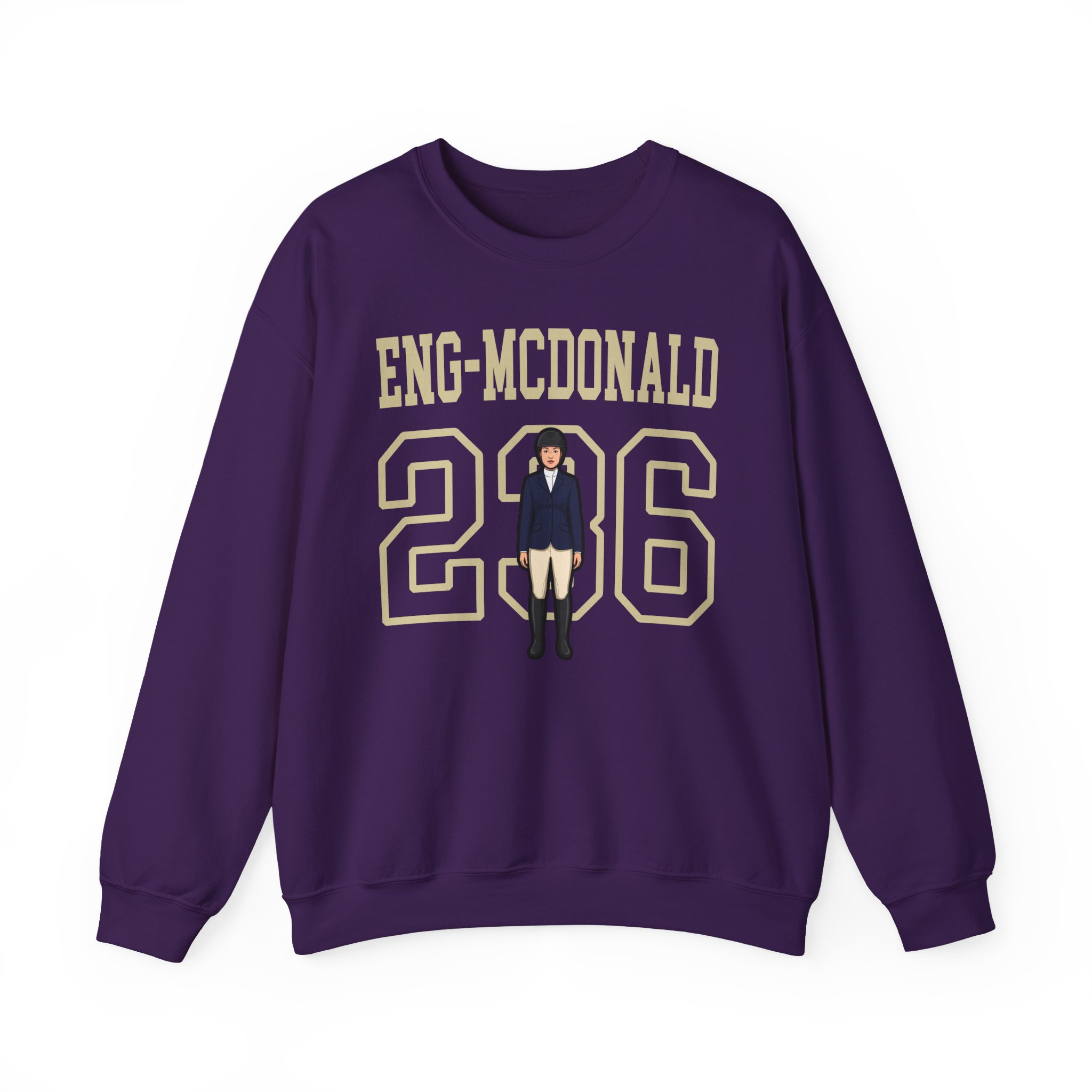 Crewneck Sweatshirt — character_shirsey in Purple