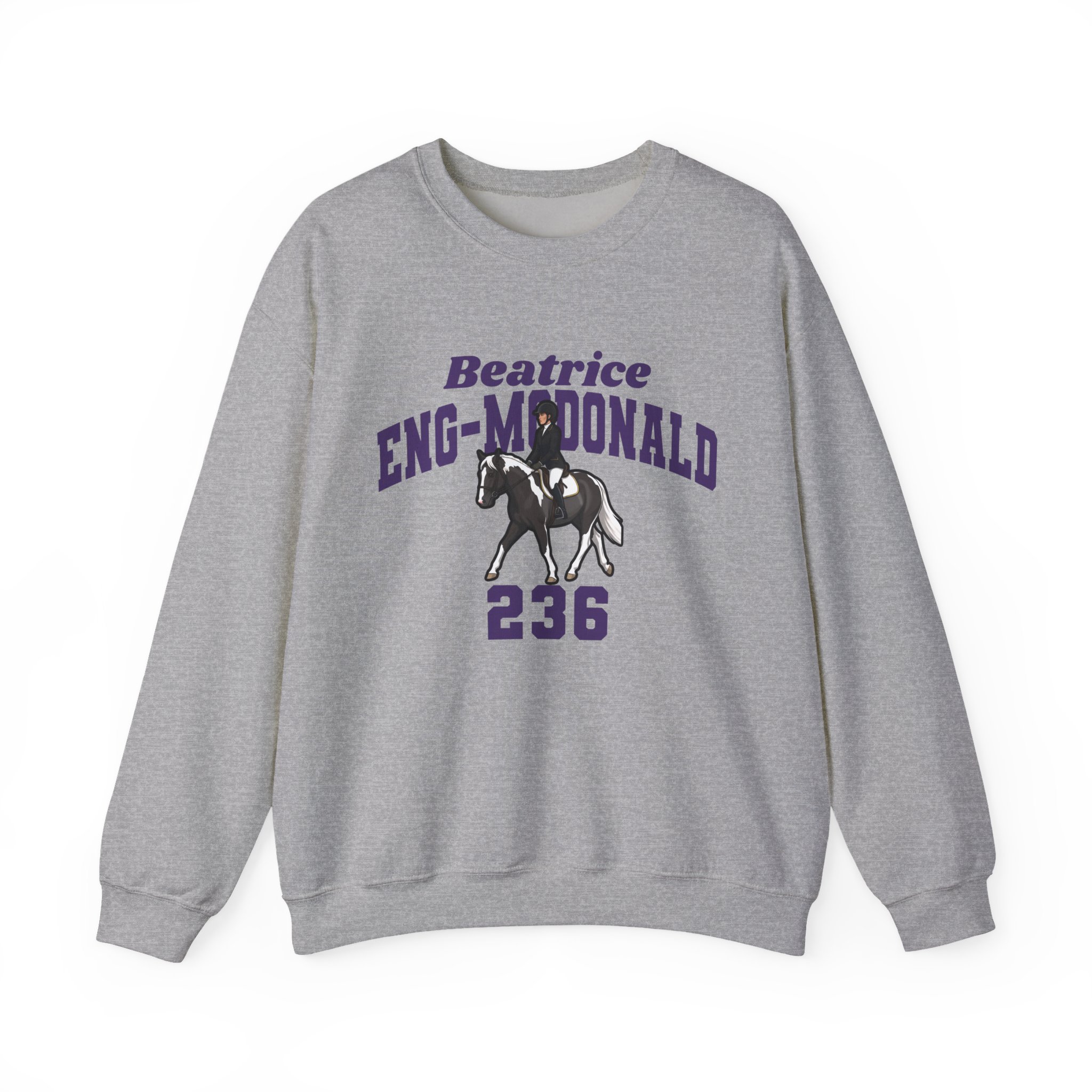 Crewneck Sweatshirt — character_signature_arch in Grey