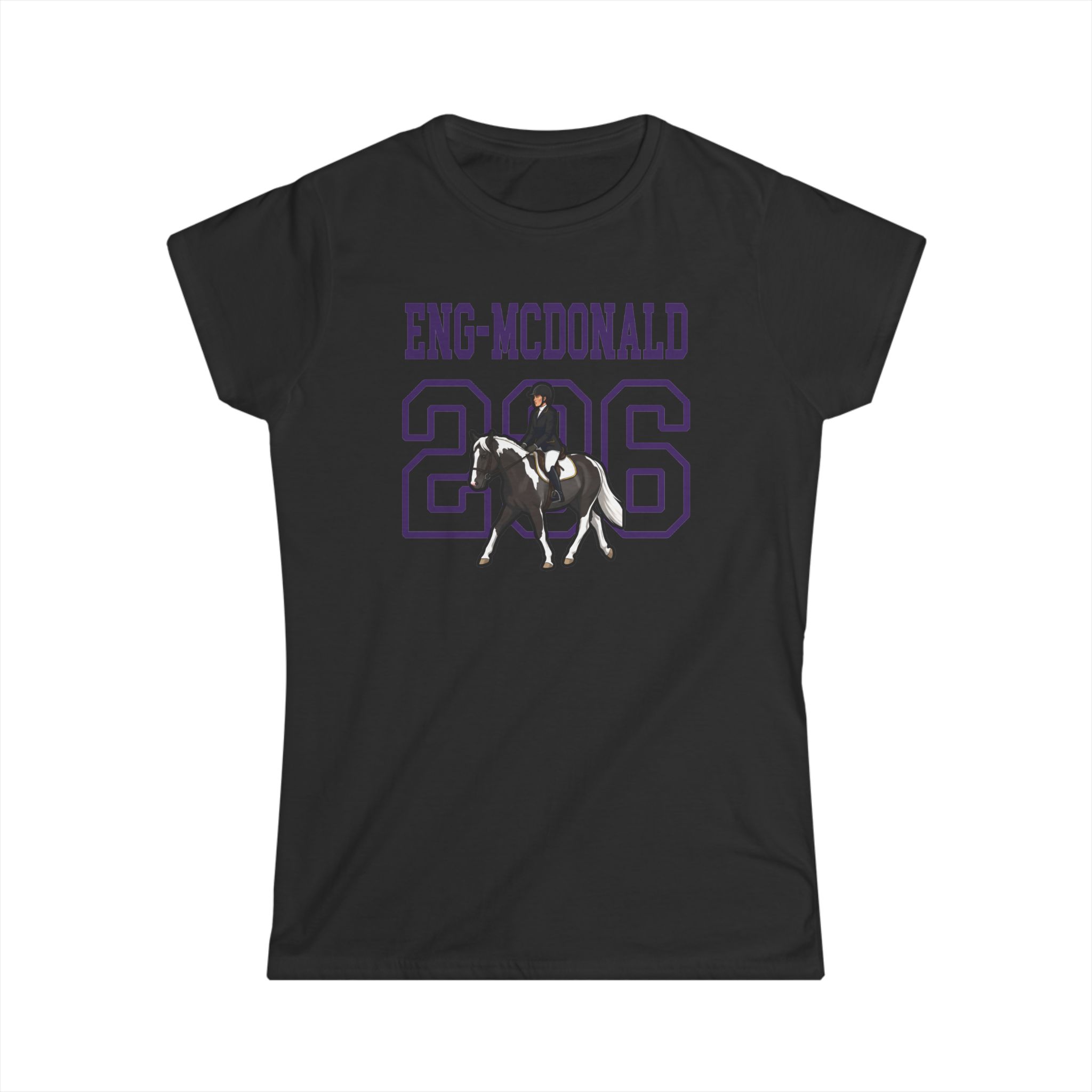 Women's Softstyle Tee — character_shirsey in Black