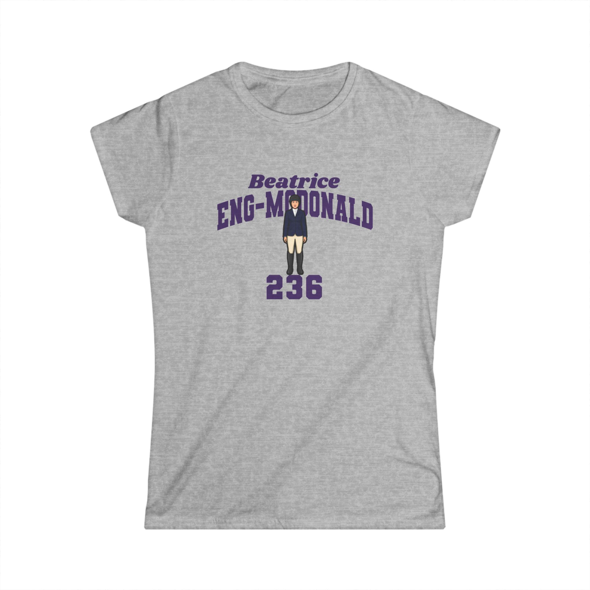 Women's Softstyle Tee — character_signature_arch in Grey