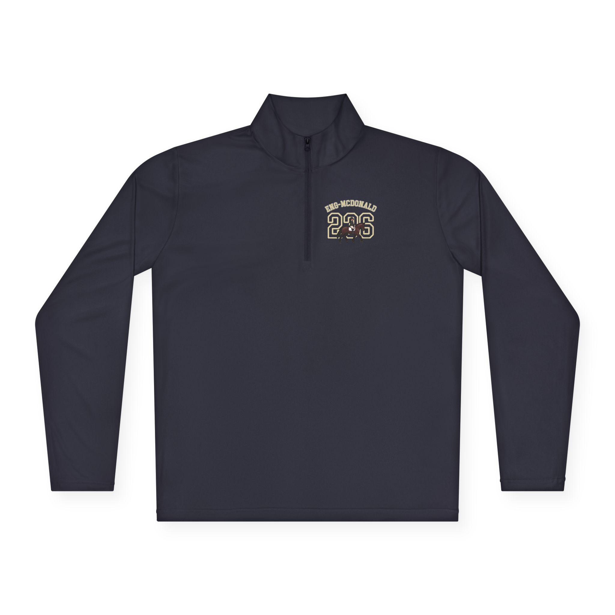 Q-Zip Pullover — character_shirsey_arch in Navy