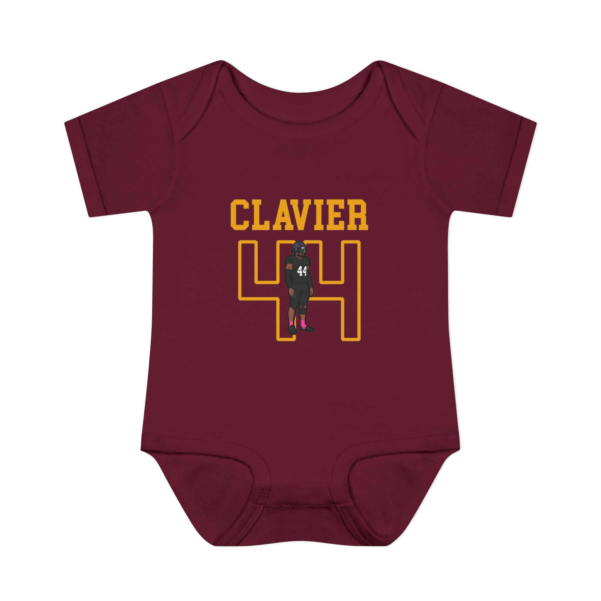 Baby Onesie — character_shirsey in Maroon