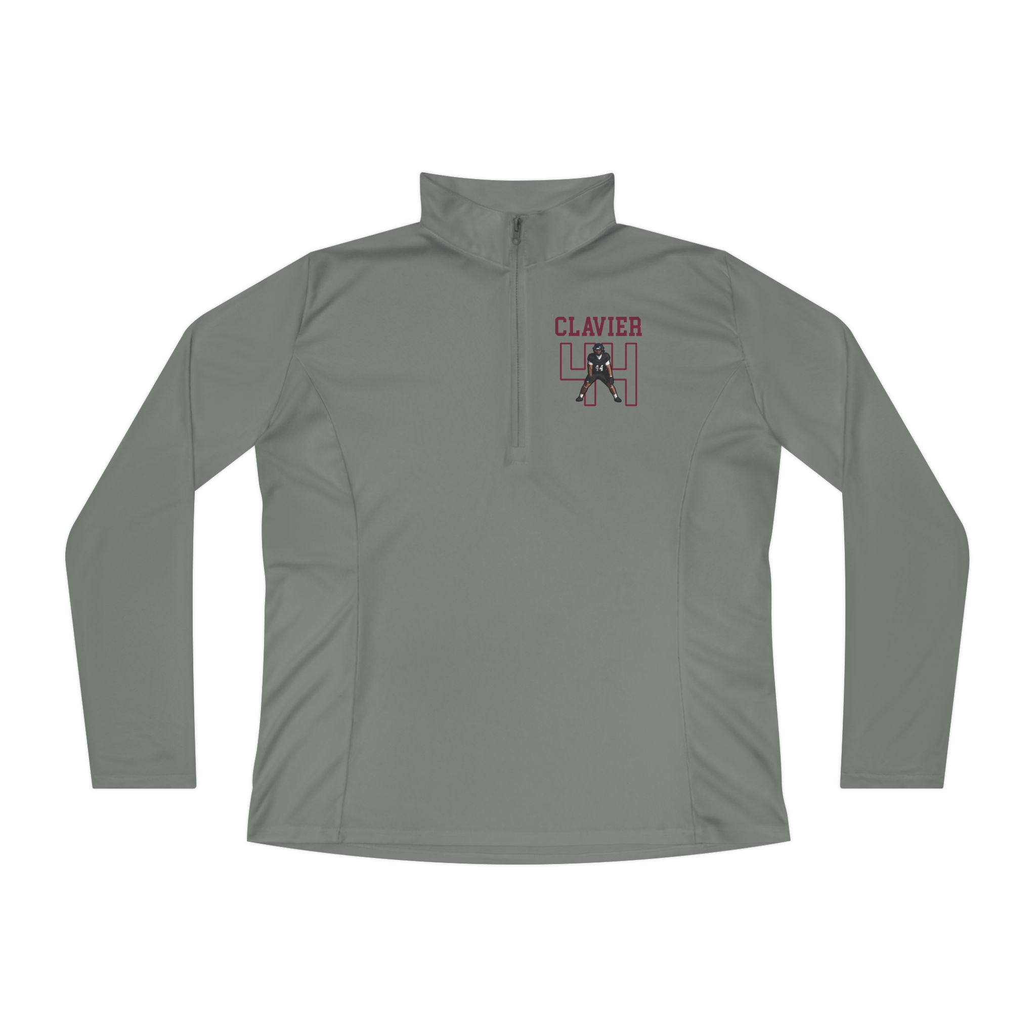 Women's Q-Zip Pullover — character_shirsey in Grey
