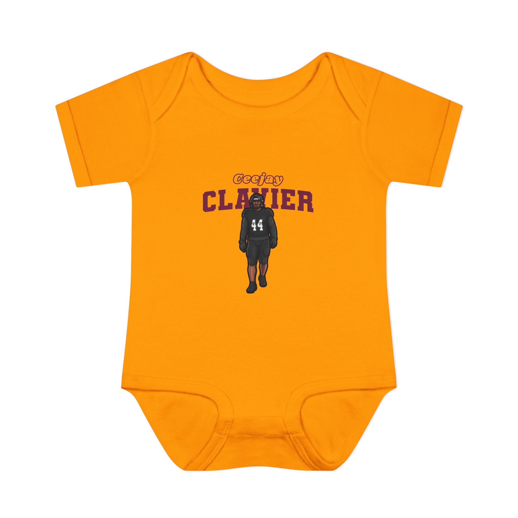 Baby Onesie — character_name_arch in Gold