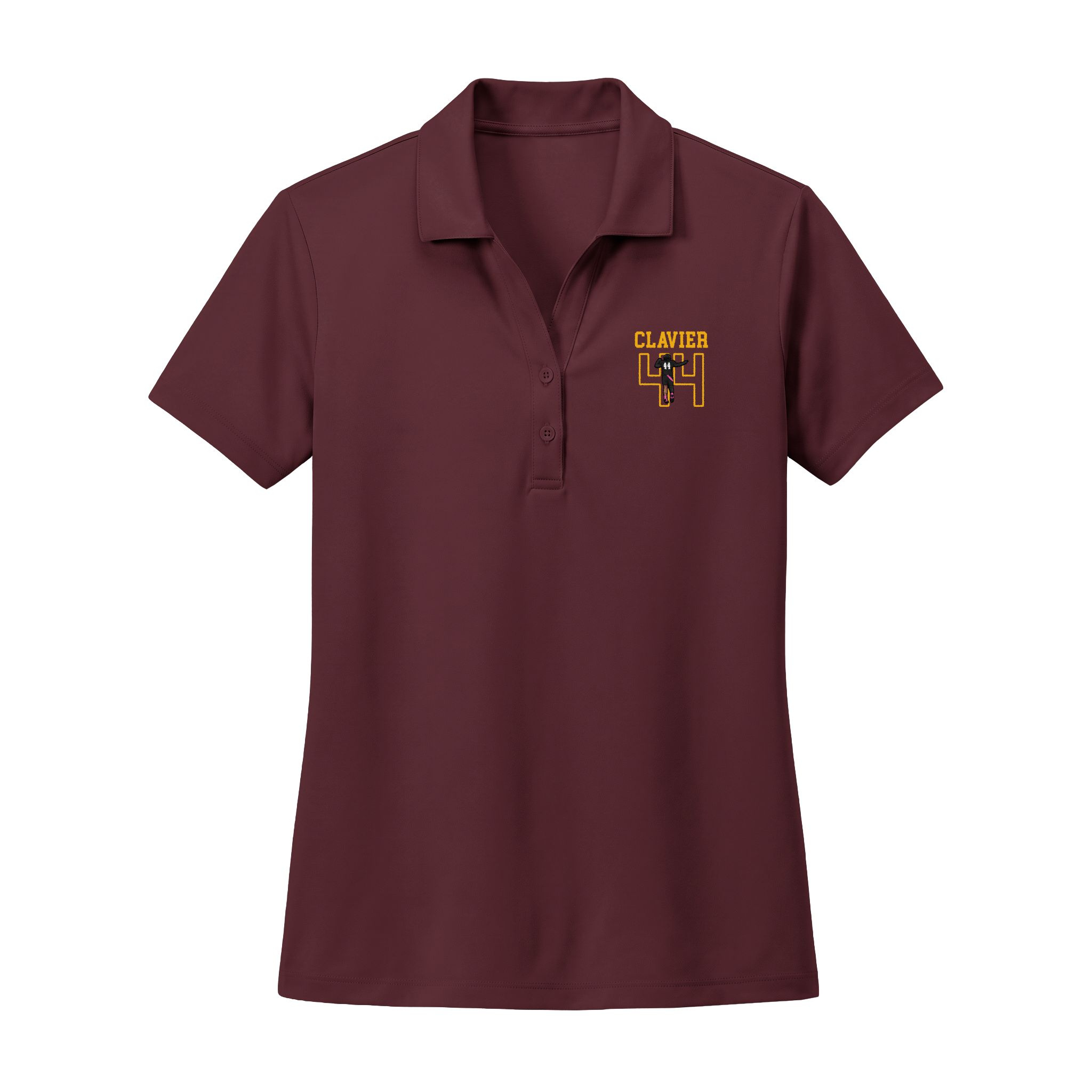 Women's Polo — character_shirsey in Maroon