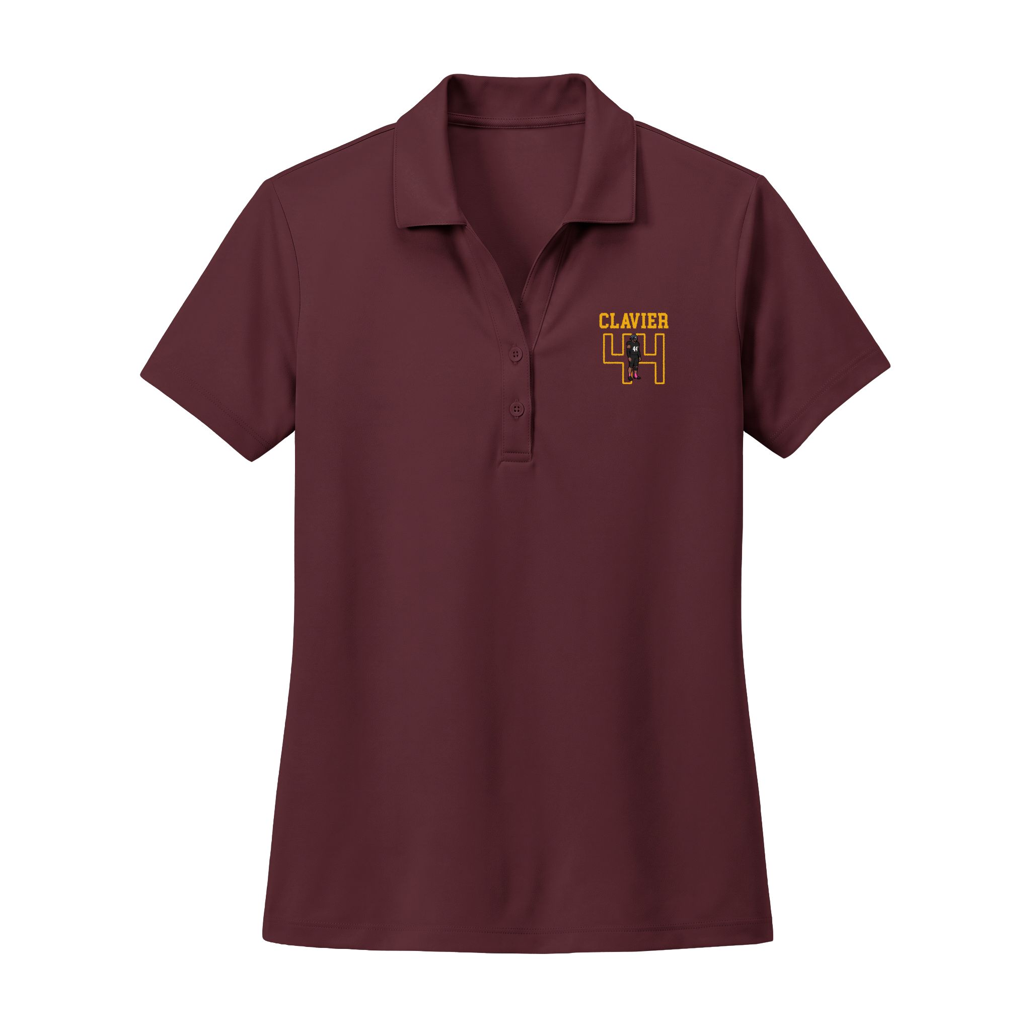 Women's Polo — character_shirsey in Maroon