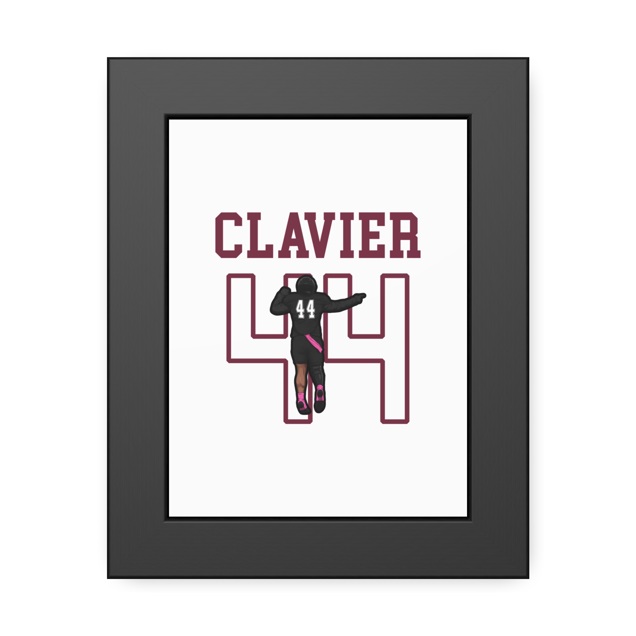 Framed Poster — character_shirsey in Black