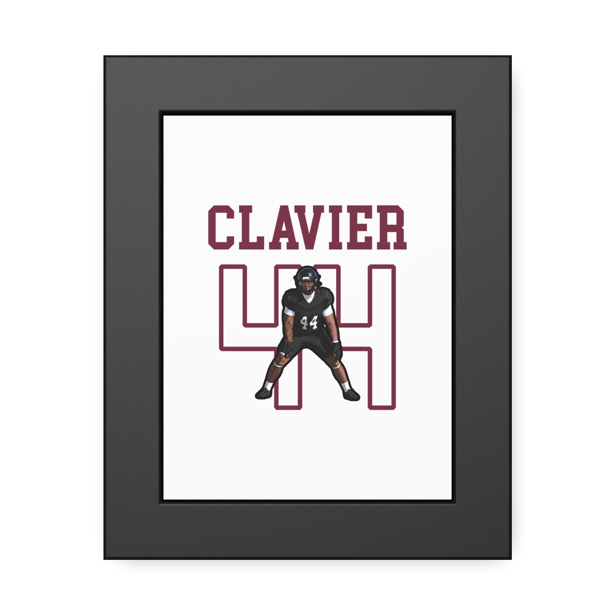 Framed Poster — character_shirsey in Black