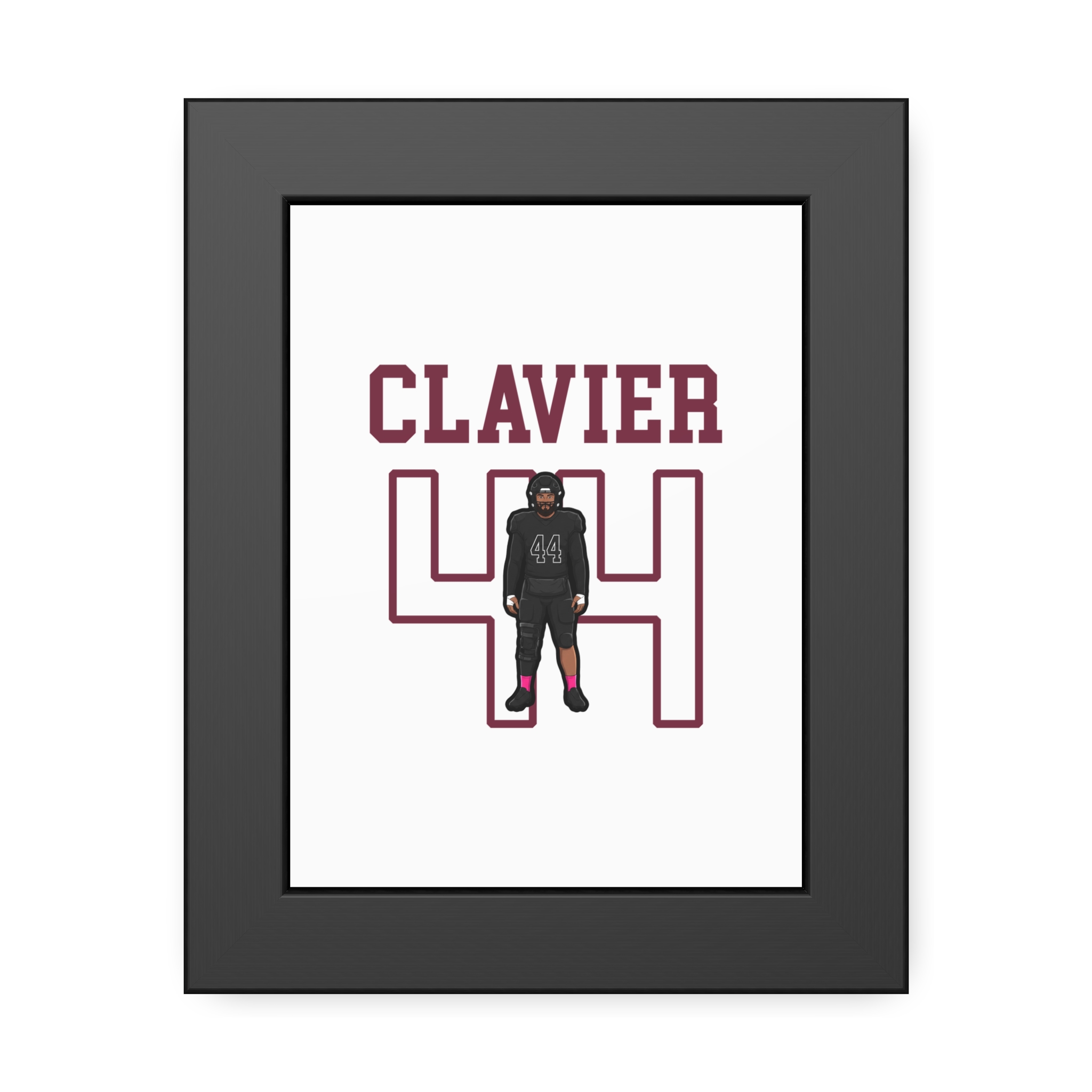 Framed Poster — character_shirsey in Black
