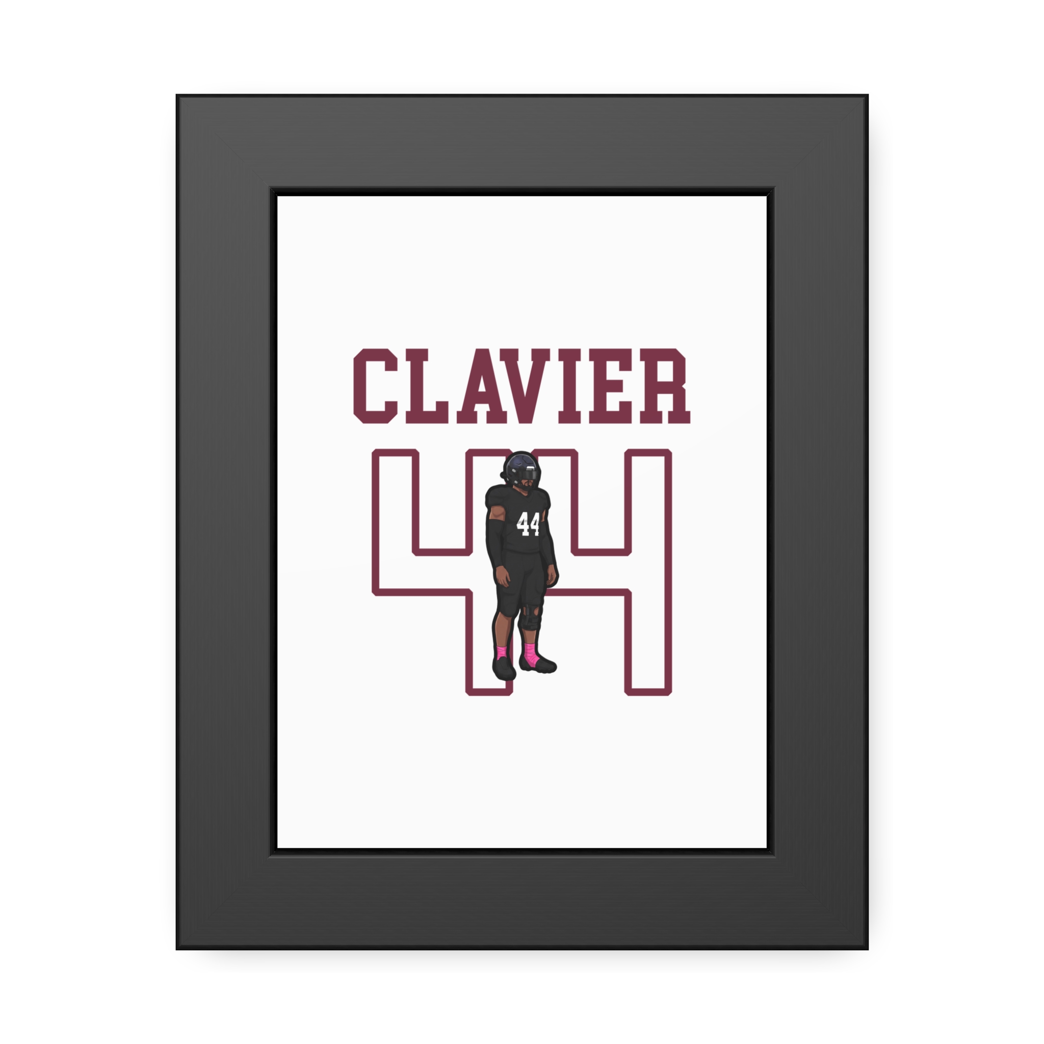Framed Poster — character_shirsey in Black