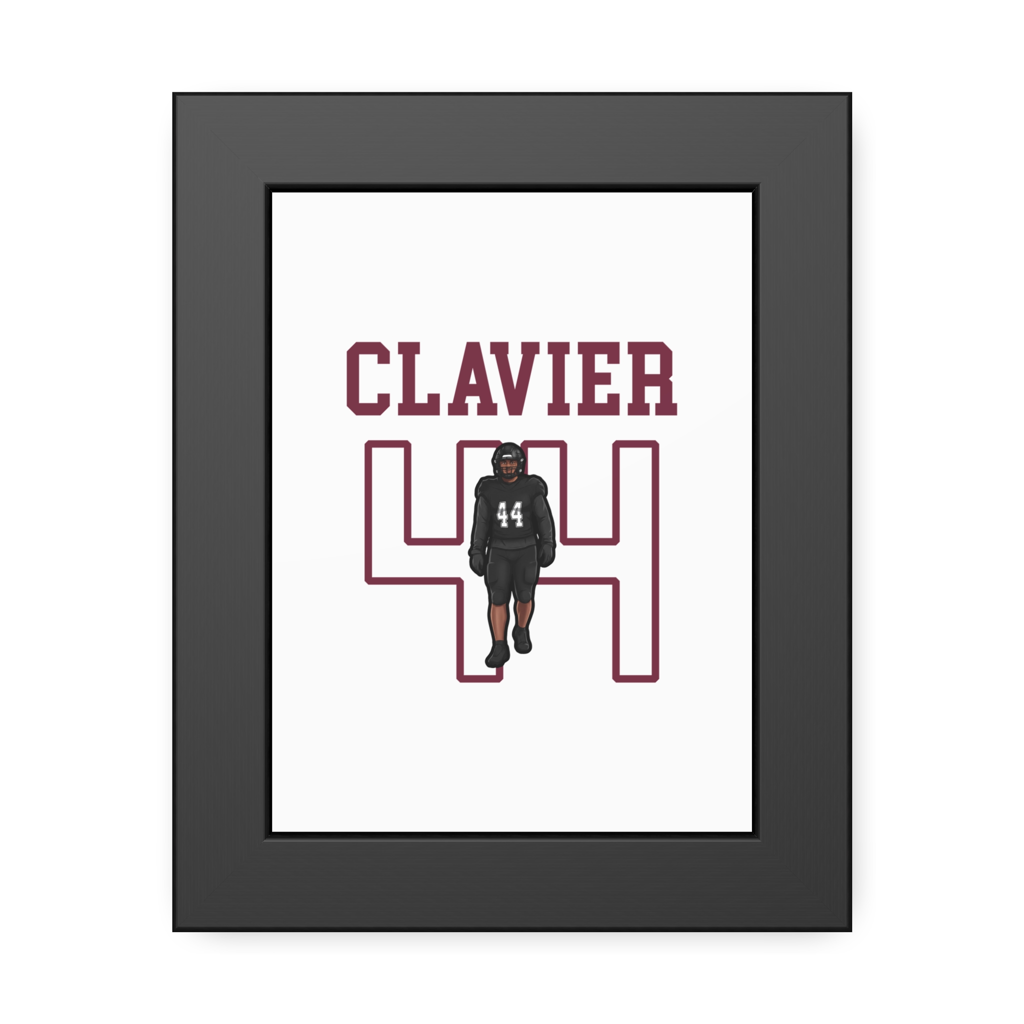 Framed Poster — character_shirsey in Black