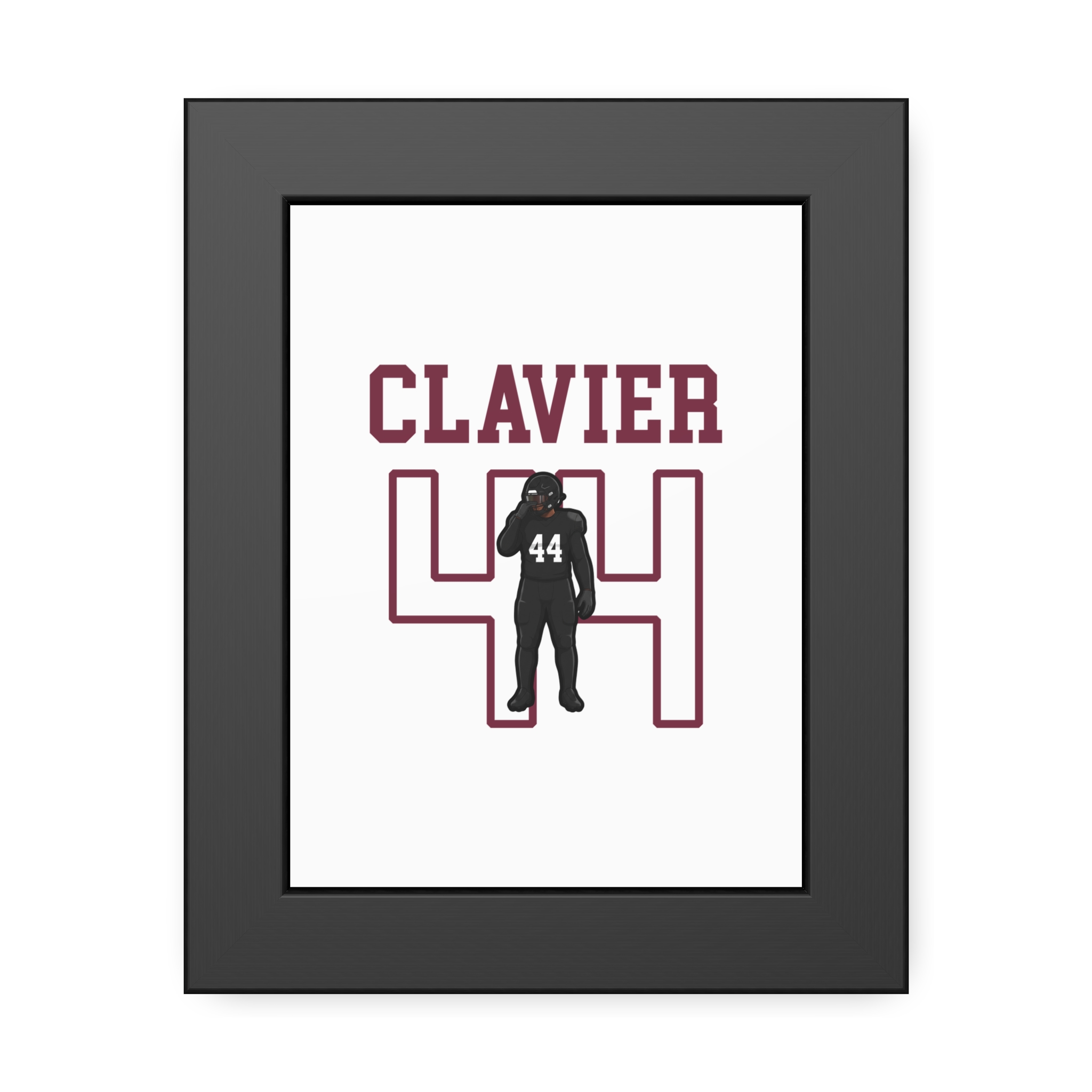 Framed Poster — character_shirsey in Black
