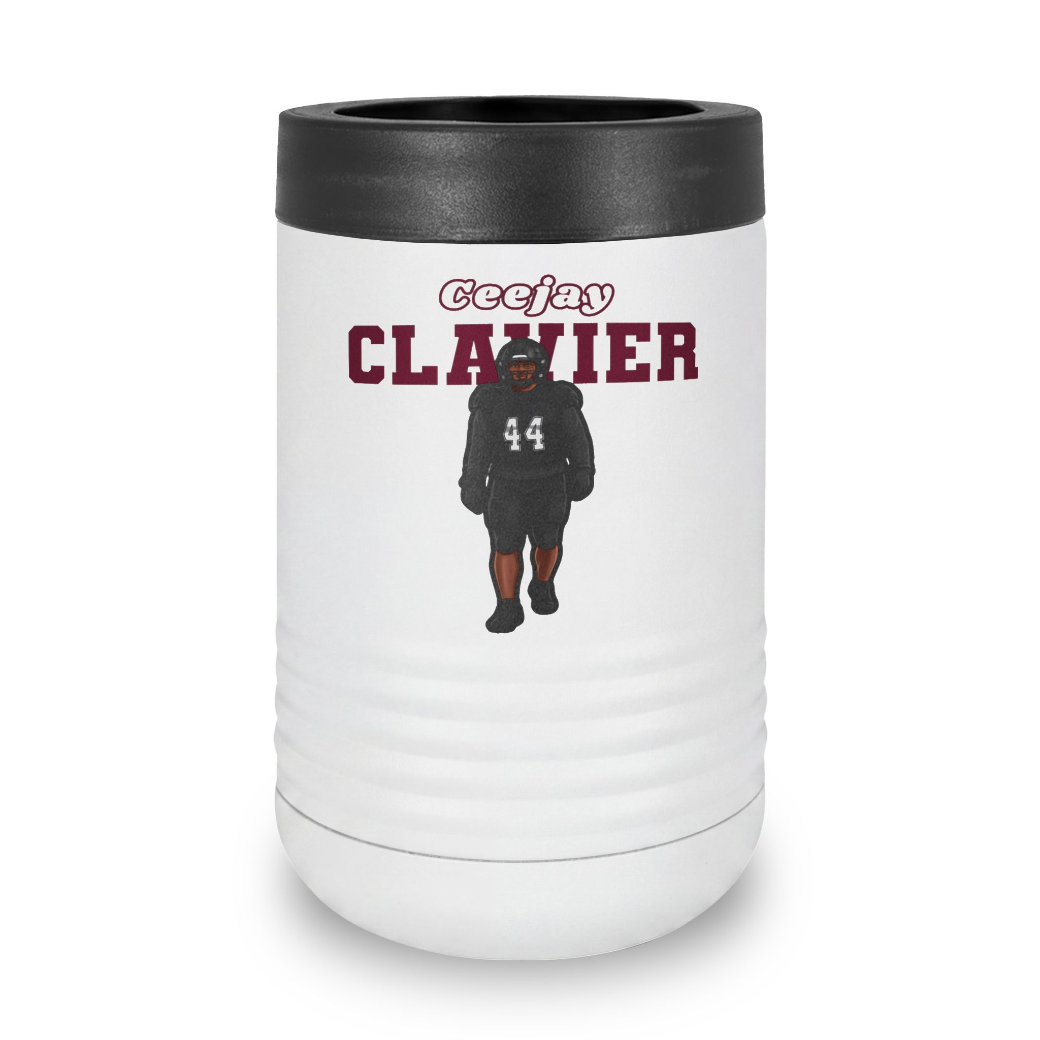 Stainless Can Cooler — character_name_arch in White
