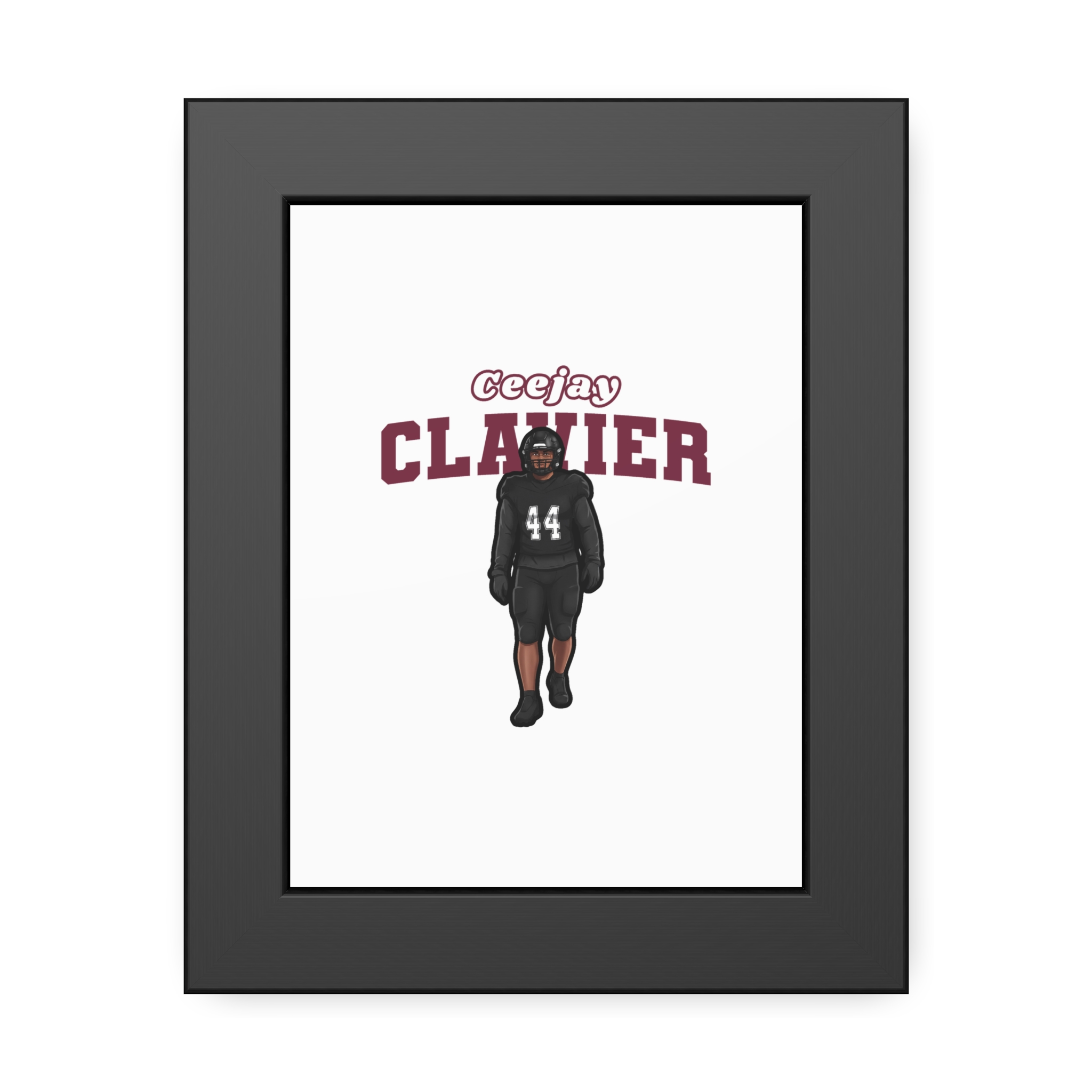Framed Poster — character_name_arch in Black