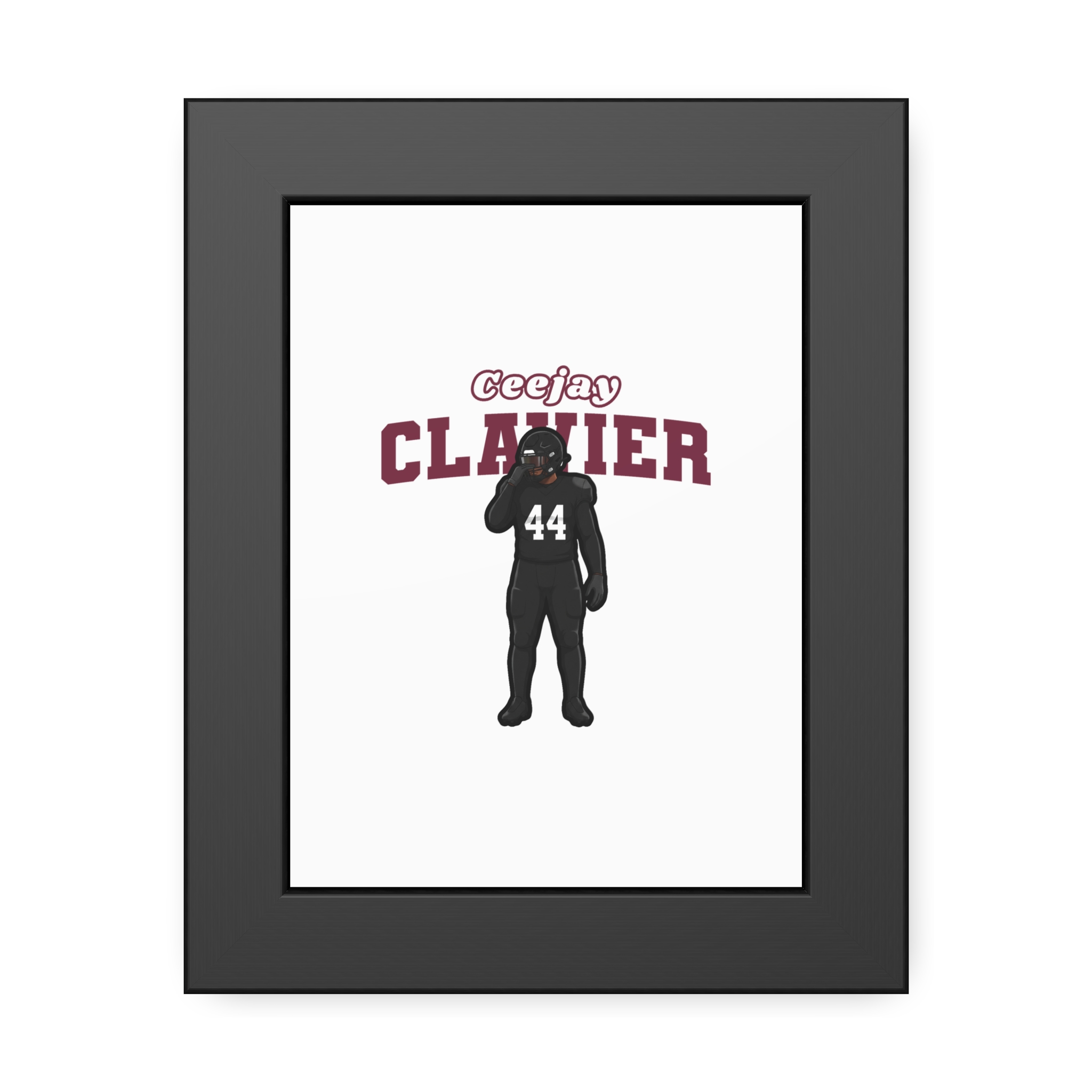 Framed Poster — character_name_arch in Black