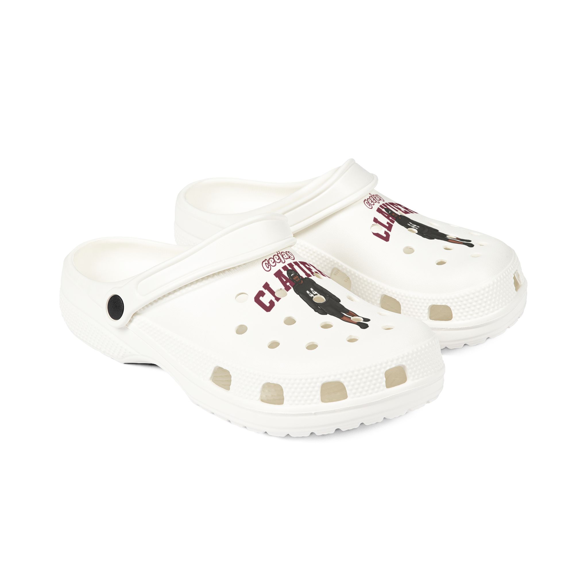 Rubber Clogs — character_name_arch in White