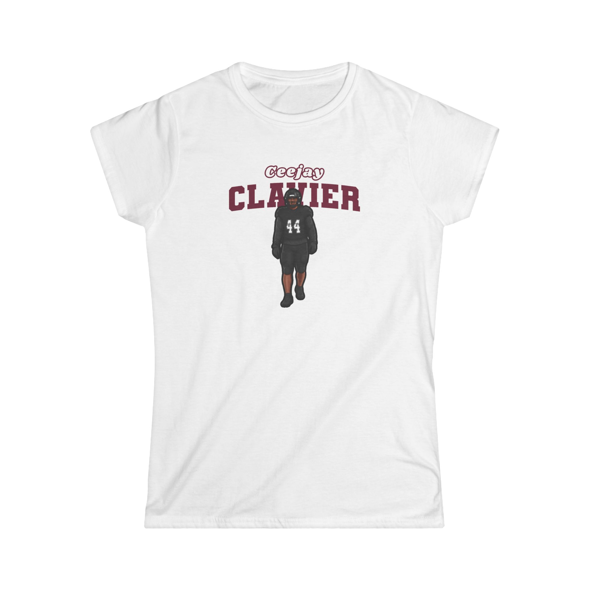 Women's Softstyle Tee — character_name_arch in White
